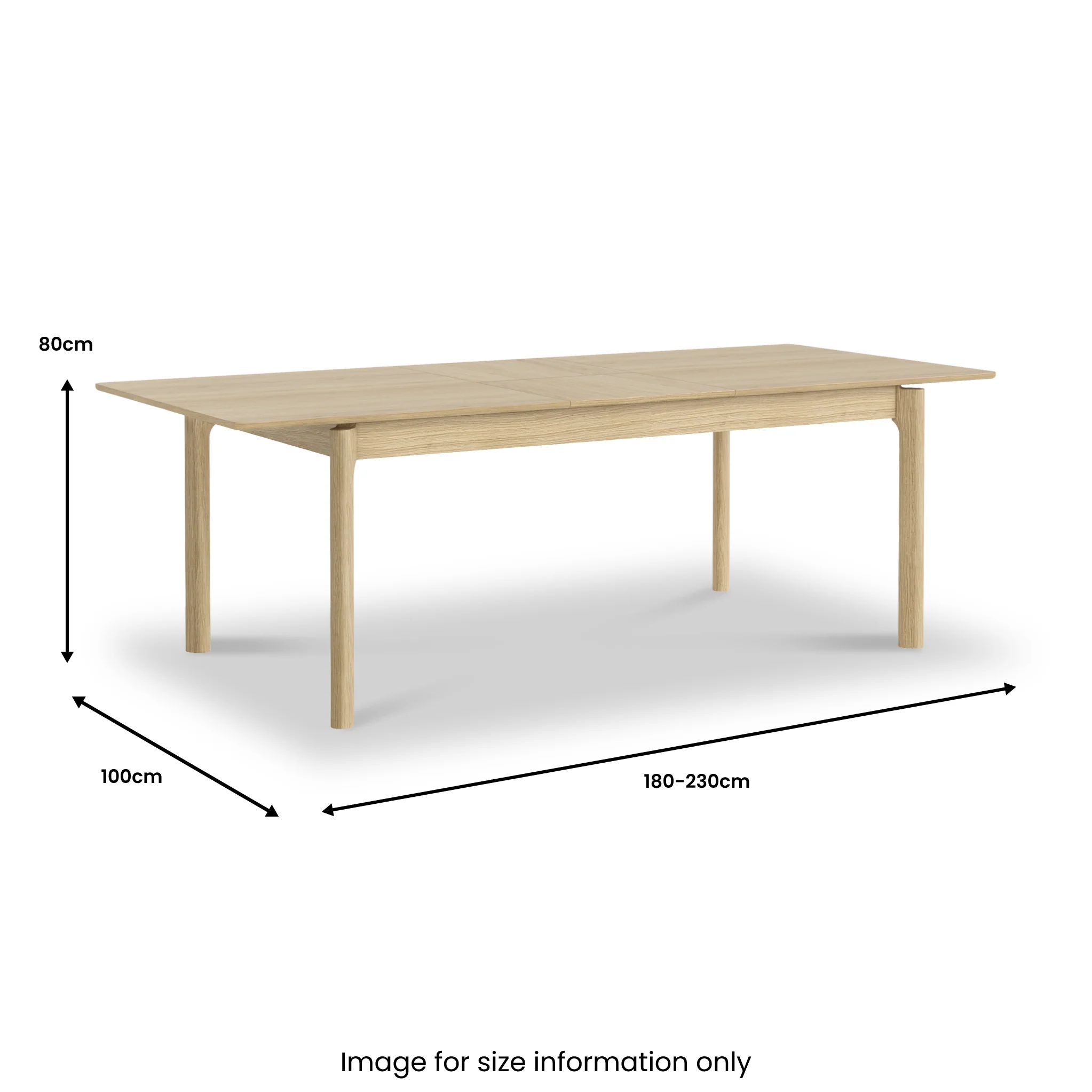 Harborough Oak 180 - 230cm Extendable Dining Table - Image 7