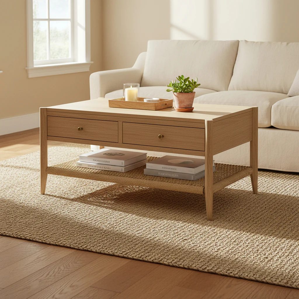 Harborough Oak 2 Drawer Coffee Table - Image 2