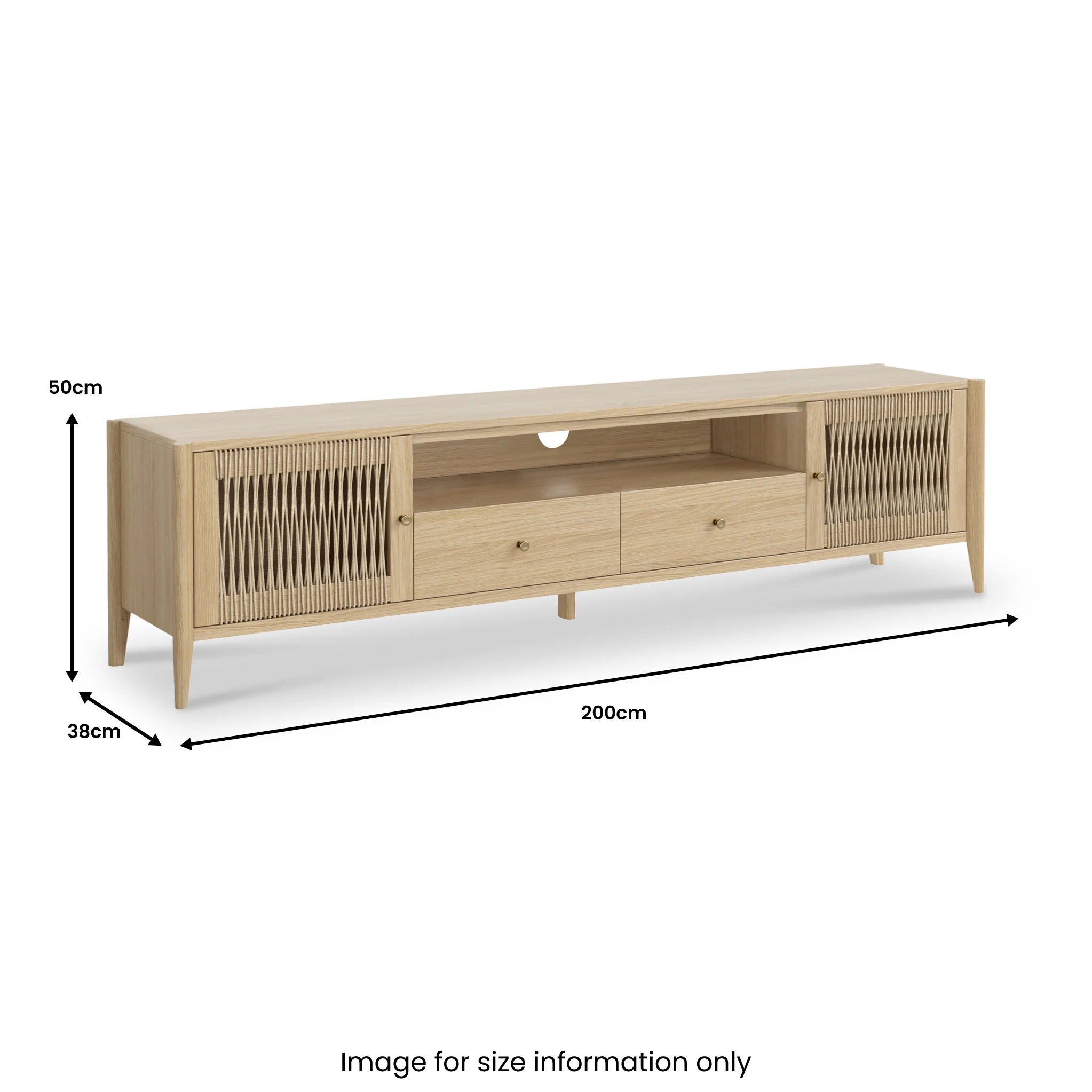 Harborough Oak 200cm TV Unit - Image 6