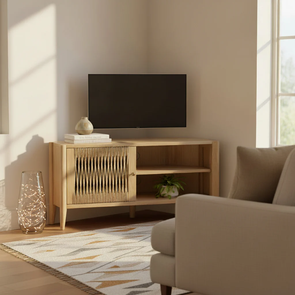 Harborough Oak Corner TV Unit - Image 2