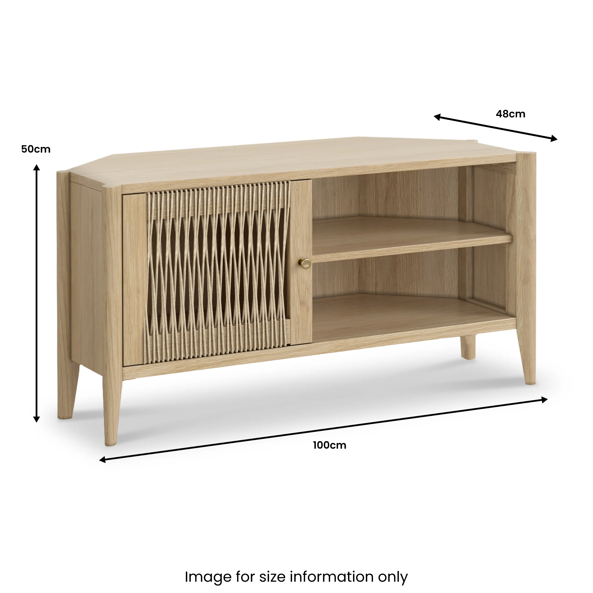 Harborough Oak Corner TV Unit - Image 4
