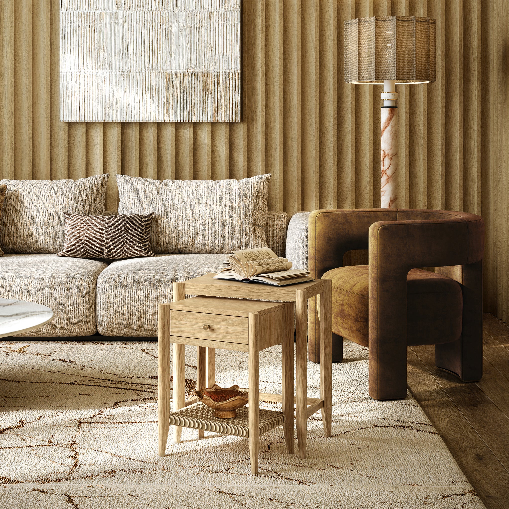 Harborough Oak Nest of Tables - Image 3