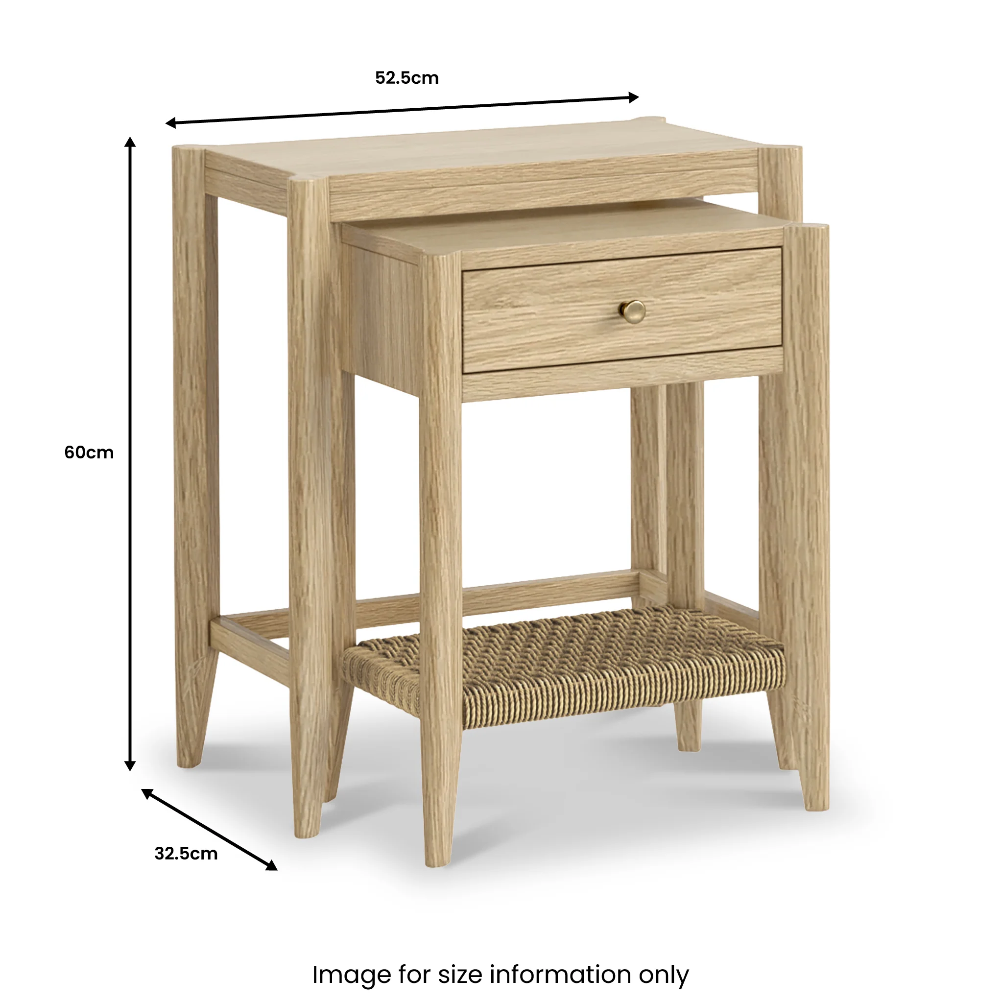 Harborough Oak Nest of Tables - Image 6