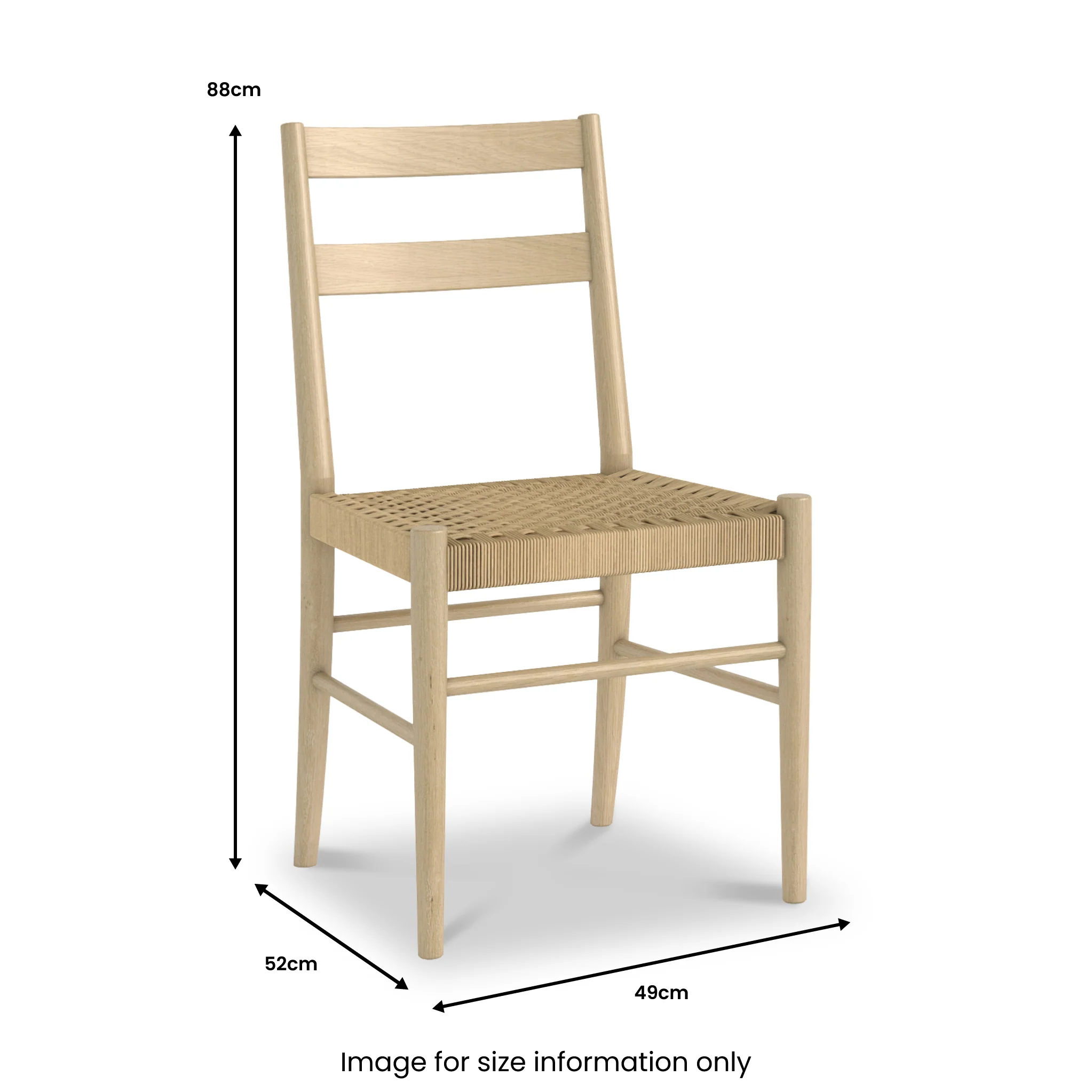 Harborough Oak Woven Dining Chair - Image 5