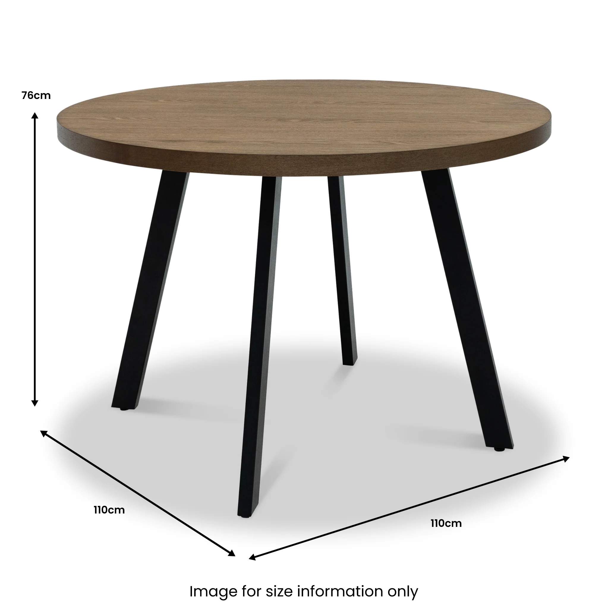 Harding 110cm Round Dining Table with 4 Faux Leather Dining Chairs - Image 8