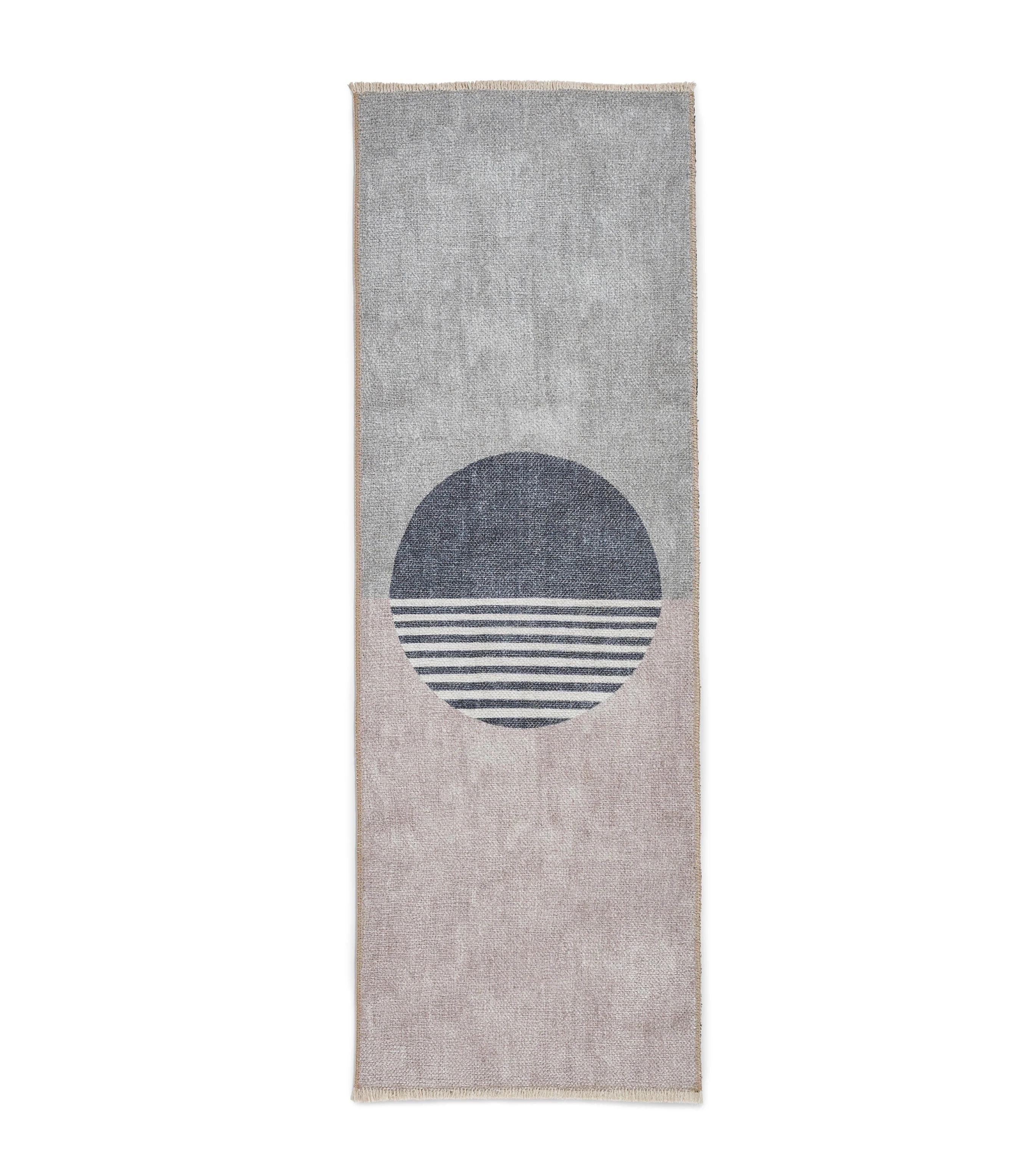 Harford Circle Design Flatweave Washable Rug - Image 12