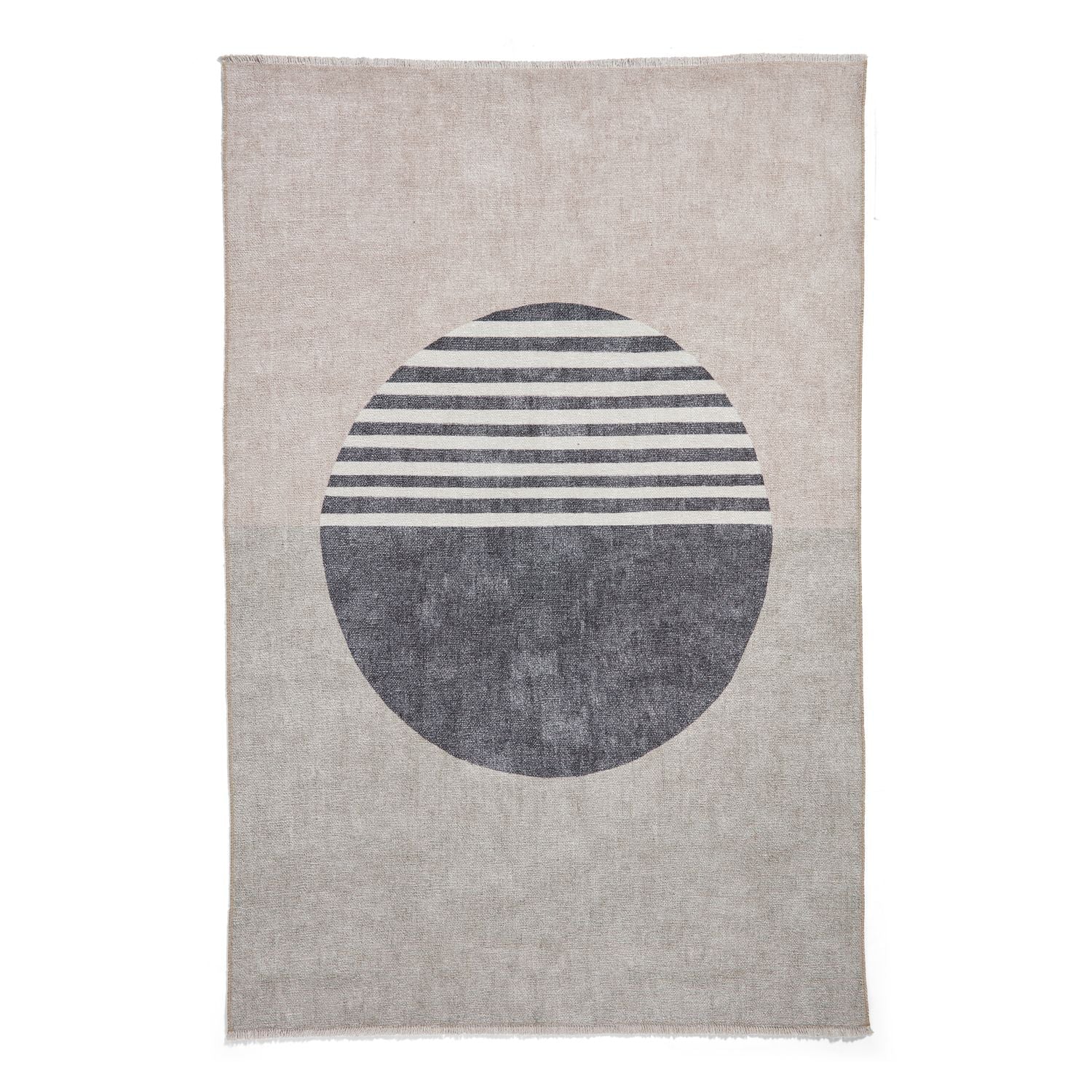 Harford Circle Design Flatweave Washable Rug - Image 14