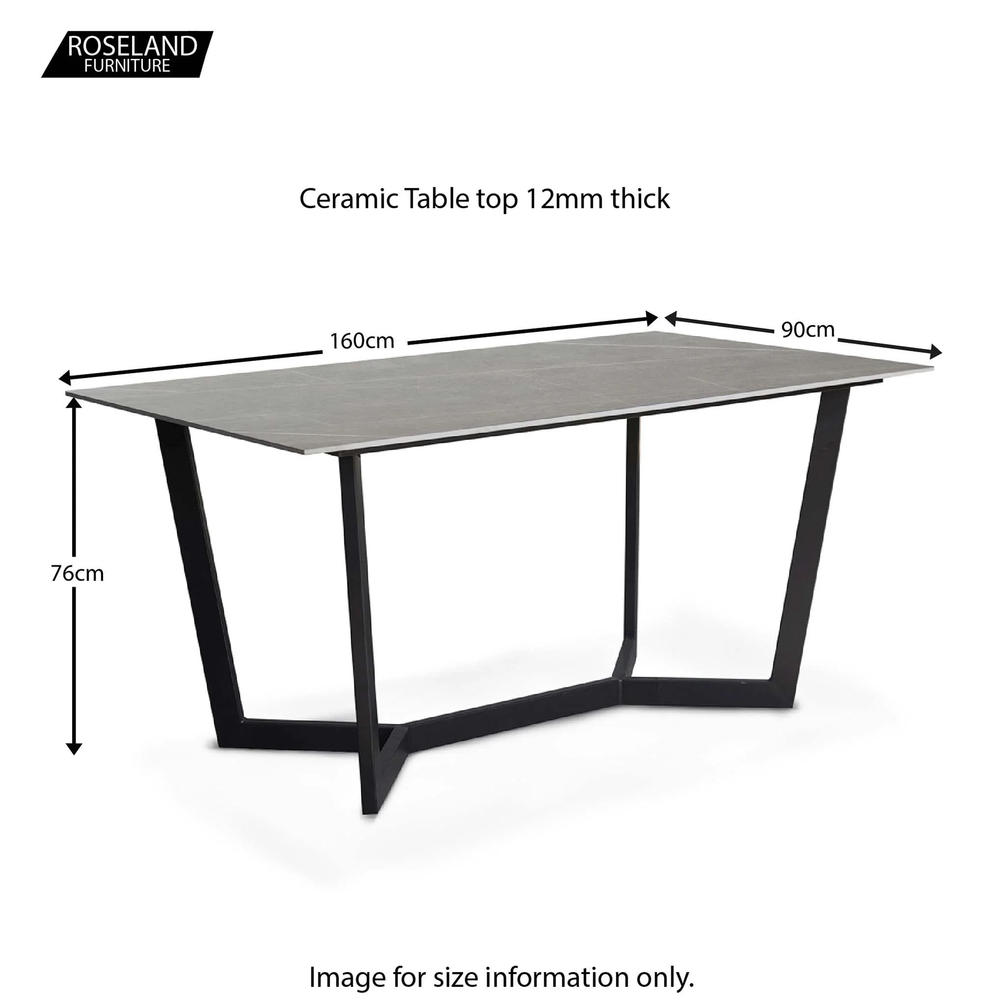 Harley Grey 160cm Ceramic Dining Table - Image 10