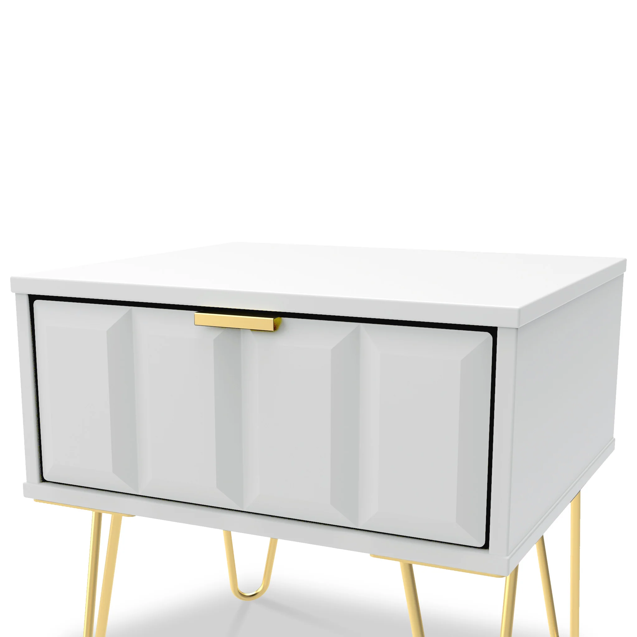 Harlow 1 Drawer Bedside with Gold Hairpin Legs - Image 12