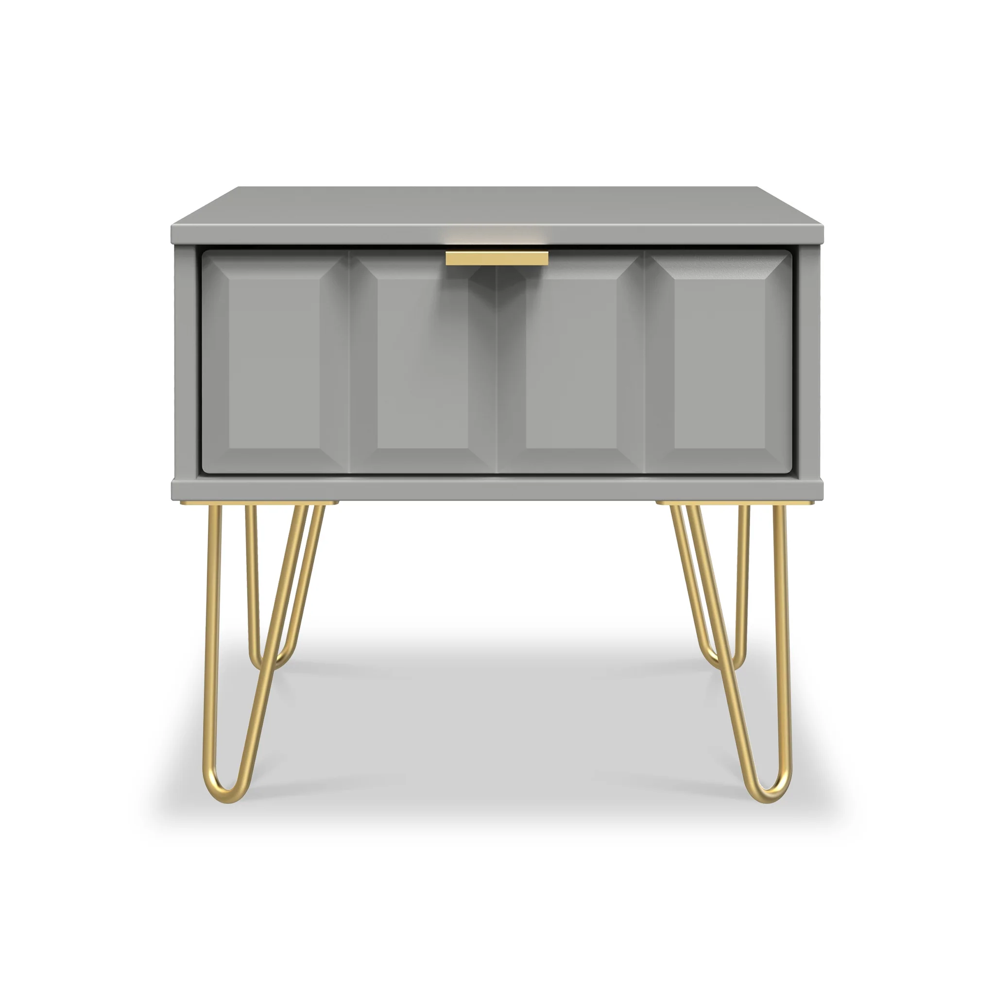 Harlow 1 Drawer Bedside with Gold Hairpin Legs - Image 2