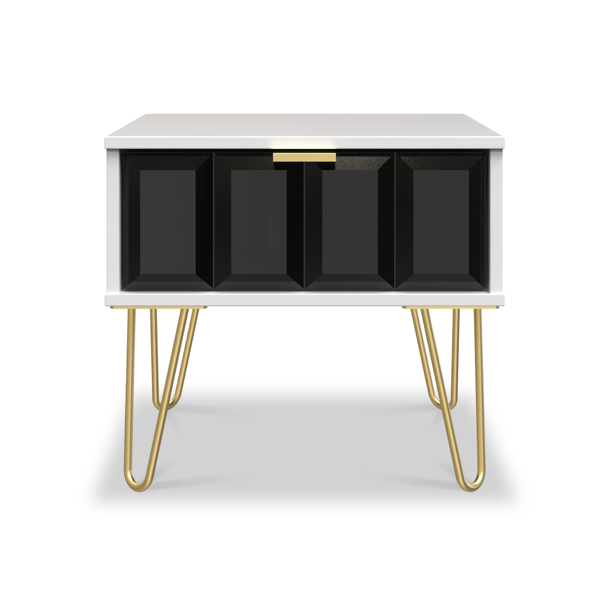Harlow 1 Drawer Bedside with Gold Hairpin Legs - Image 5