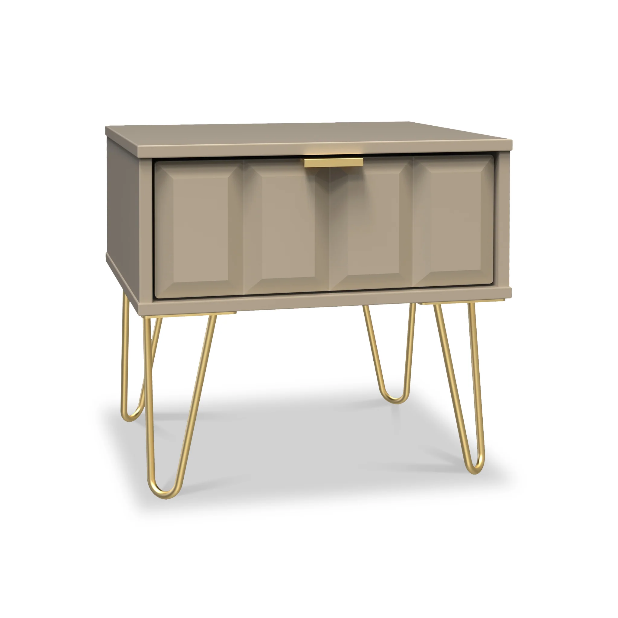 Harlow 1 Drawer Bedside with Gold Hairpin Legs - Image 7