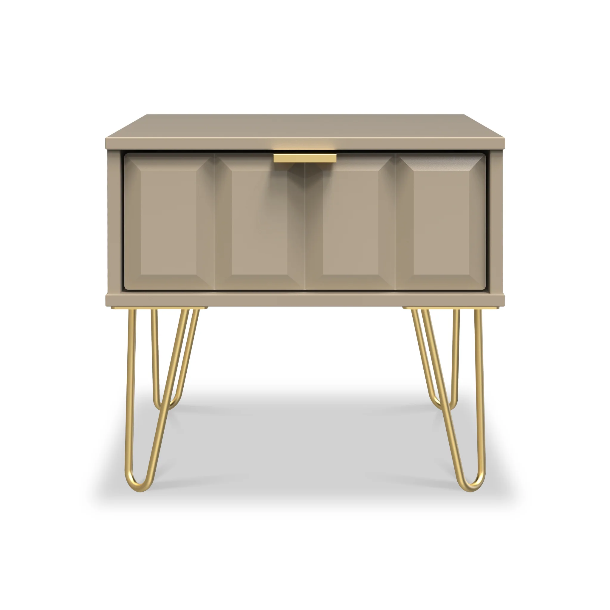 Harlow 1 Drawer Bedside with Gold Hairpin Legs - Image 8