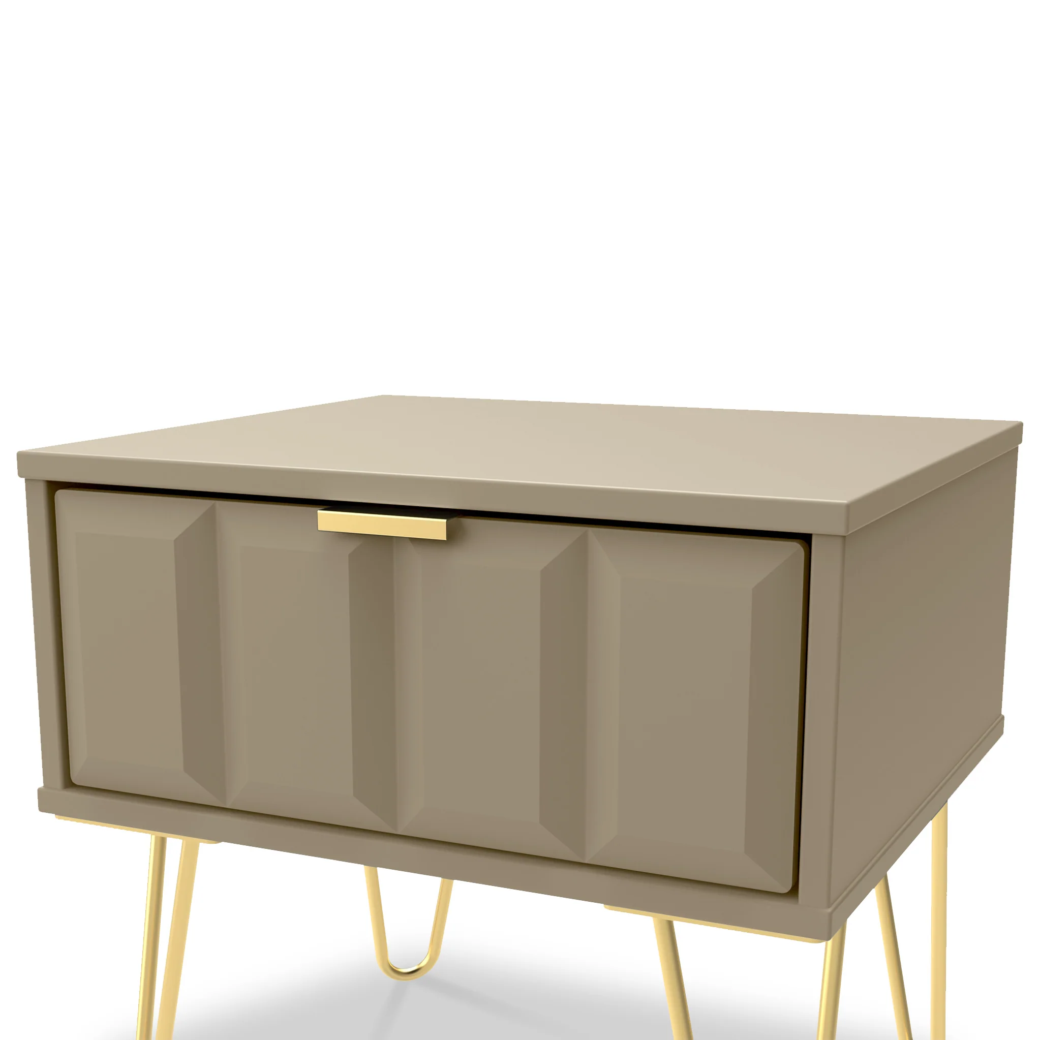 Harlow 1 Drawer Bedside with Gold Hairpin Legs - Image 9