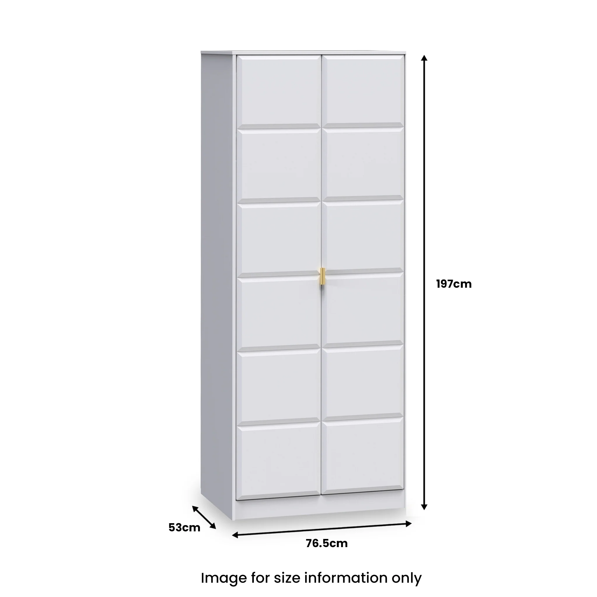 Harlow 2 Door Panelled Wardrobe - Image 18