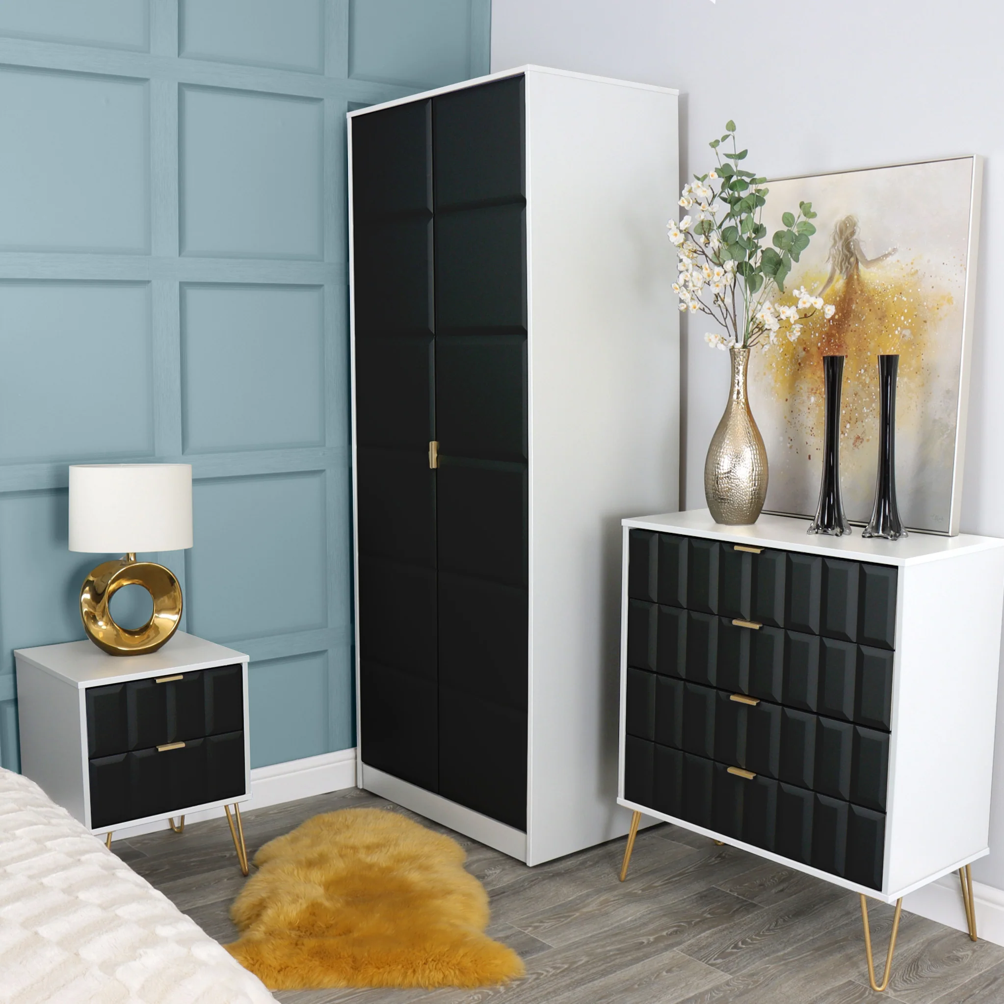 Harlow 2 Door Panelled Wardrobe - Image 6