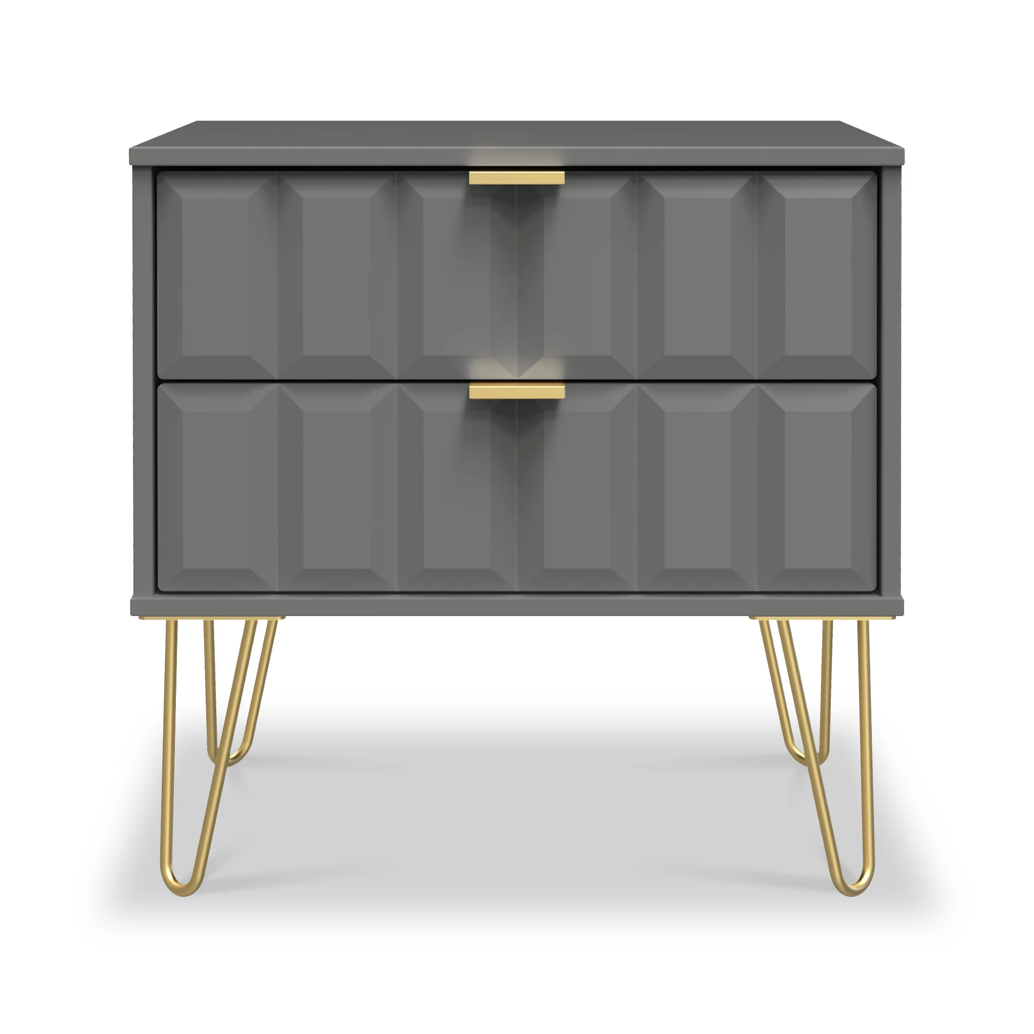 Harlow 2 Drawer Utility Chest with Gold Hairpin Legs - Image 3