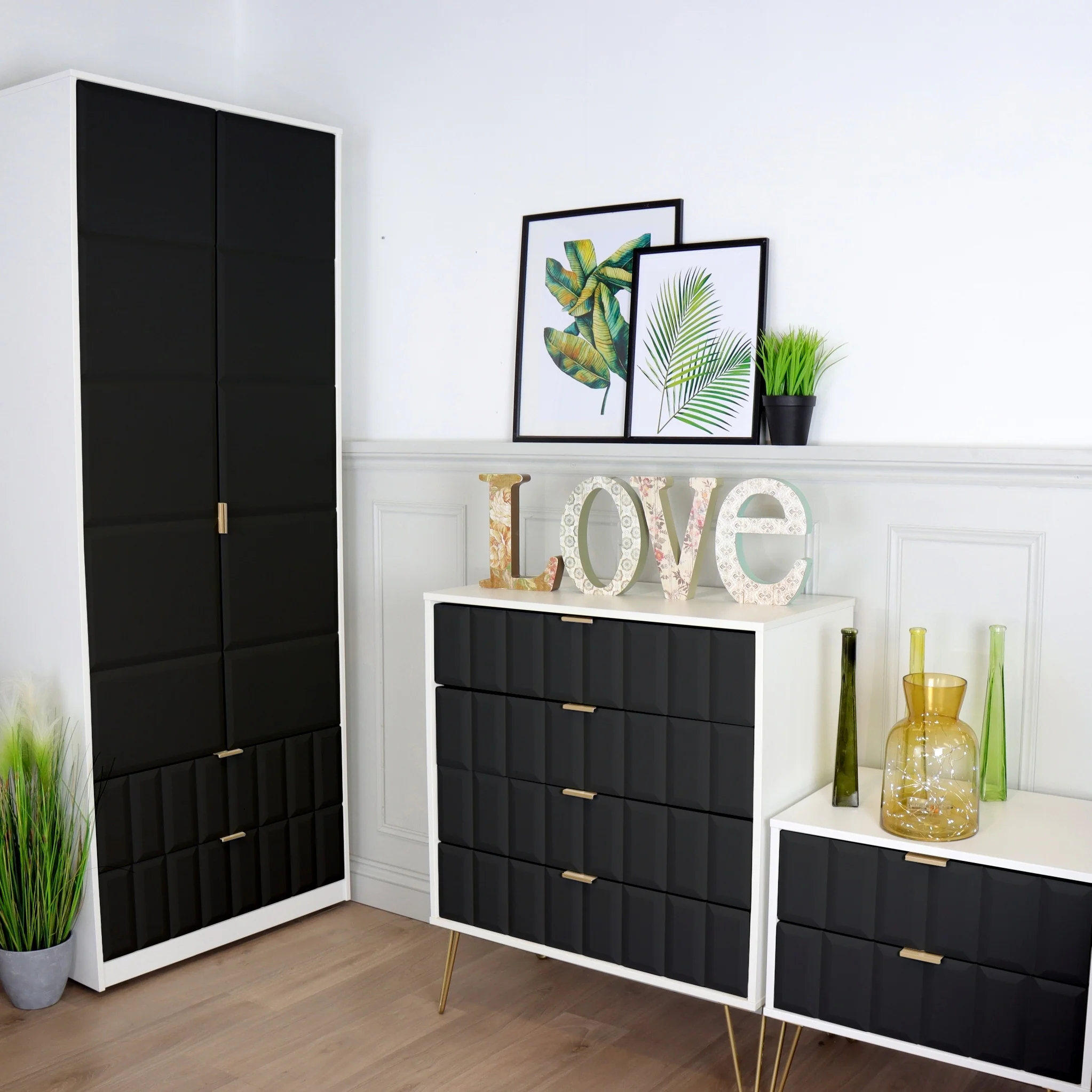 Harlow 2 Drawer Utility Chest with Gold Hairpin Legs - Image 5
