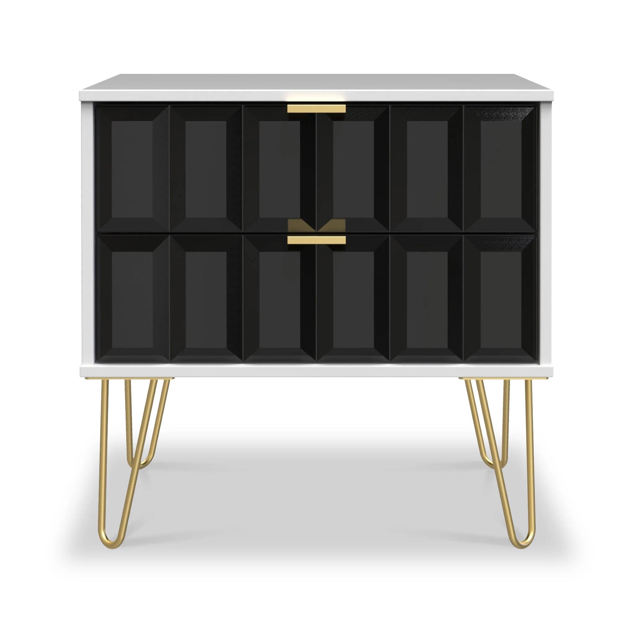 Harlow 2 Drawer Utility Chest with Gold Hairpin Legs - Image 6