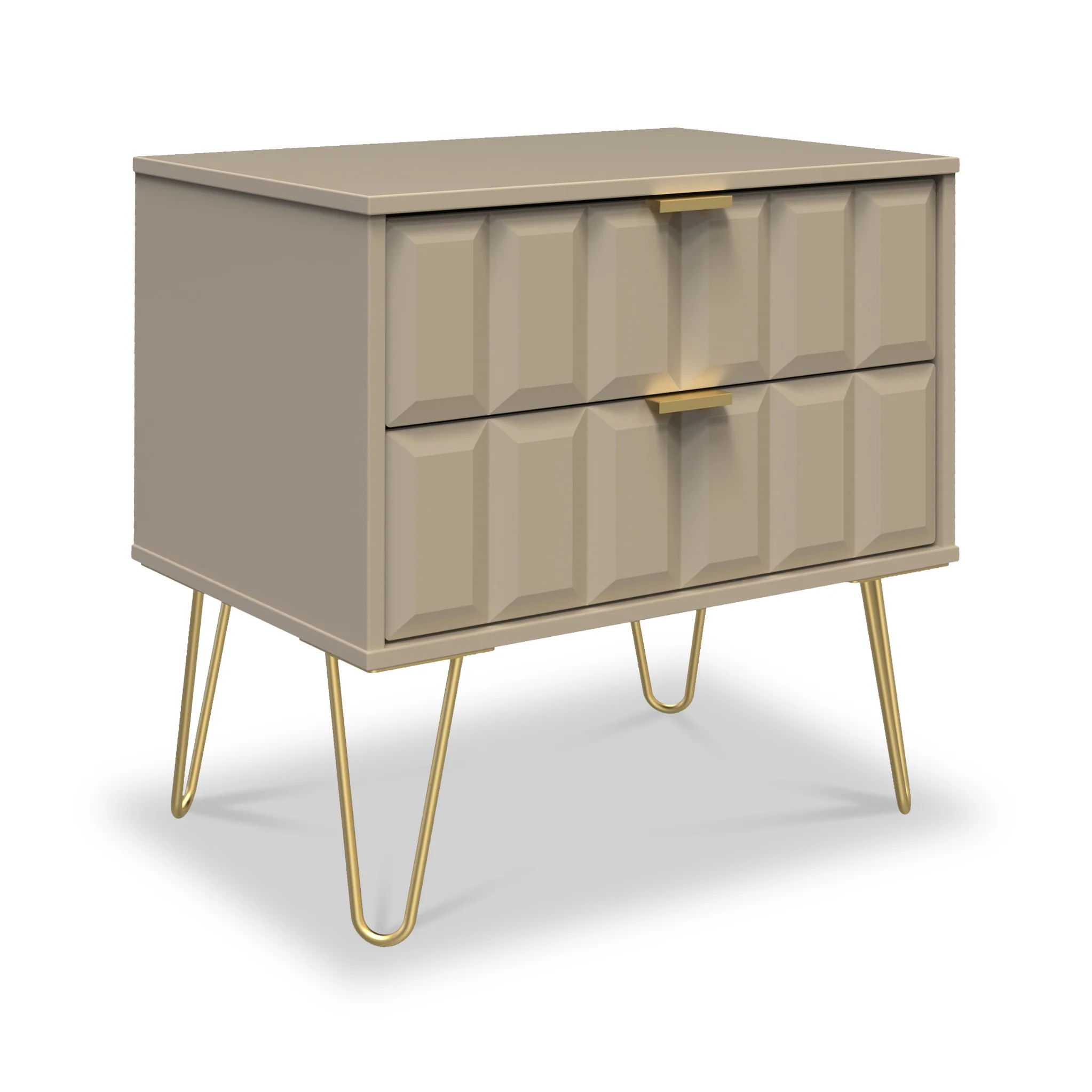 Harlow 2 Drawer Utility Chest with Gold Hairpin Legs - Image 7