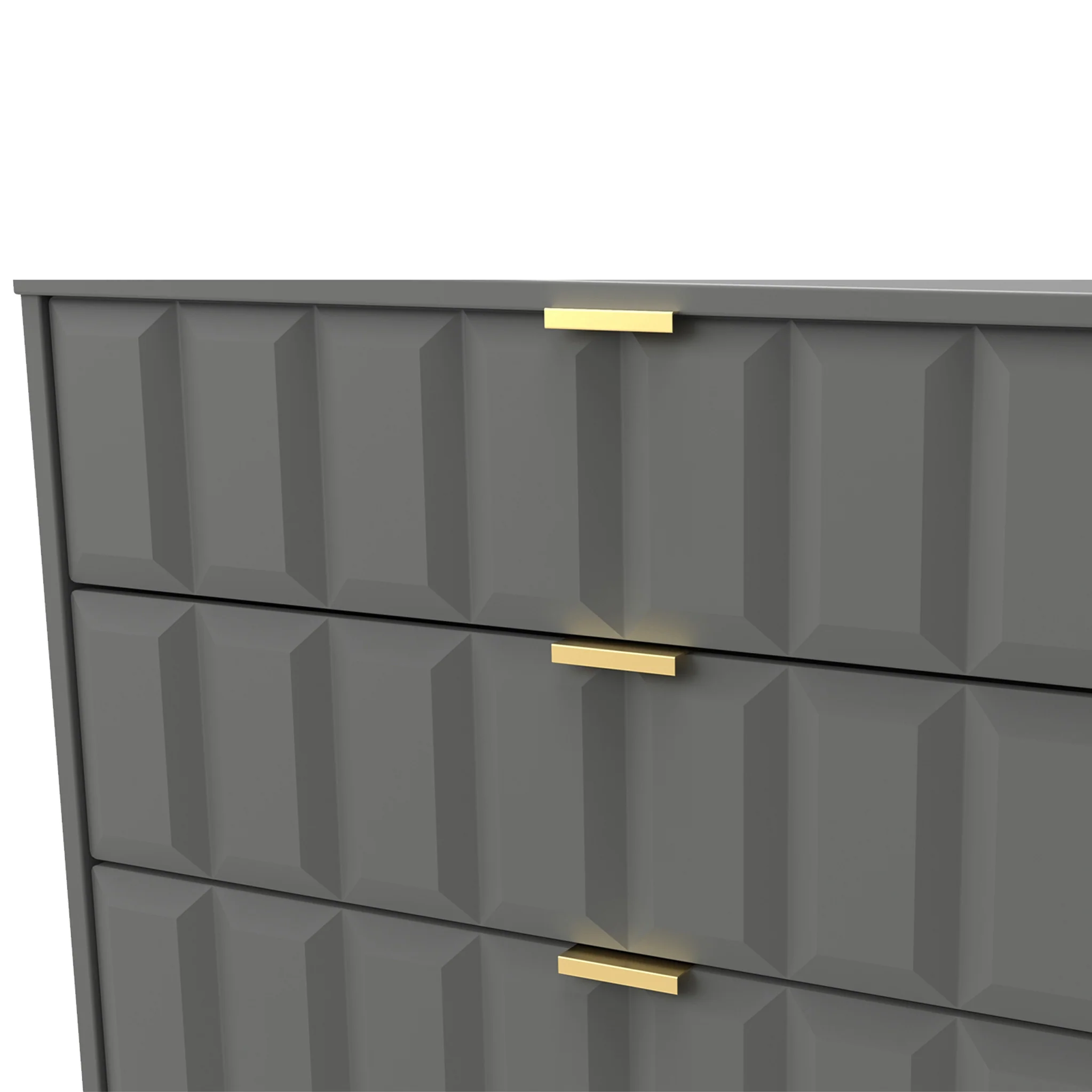 Harlow 3 Drawer Chest with Gold Hairpin Legs - Image 3