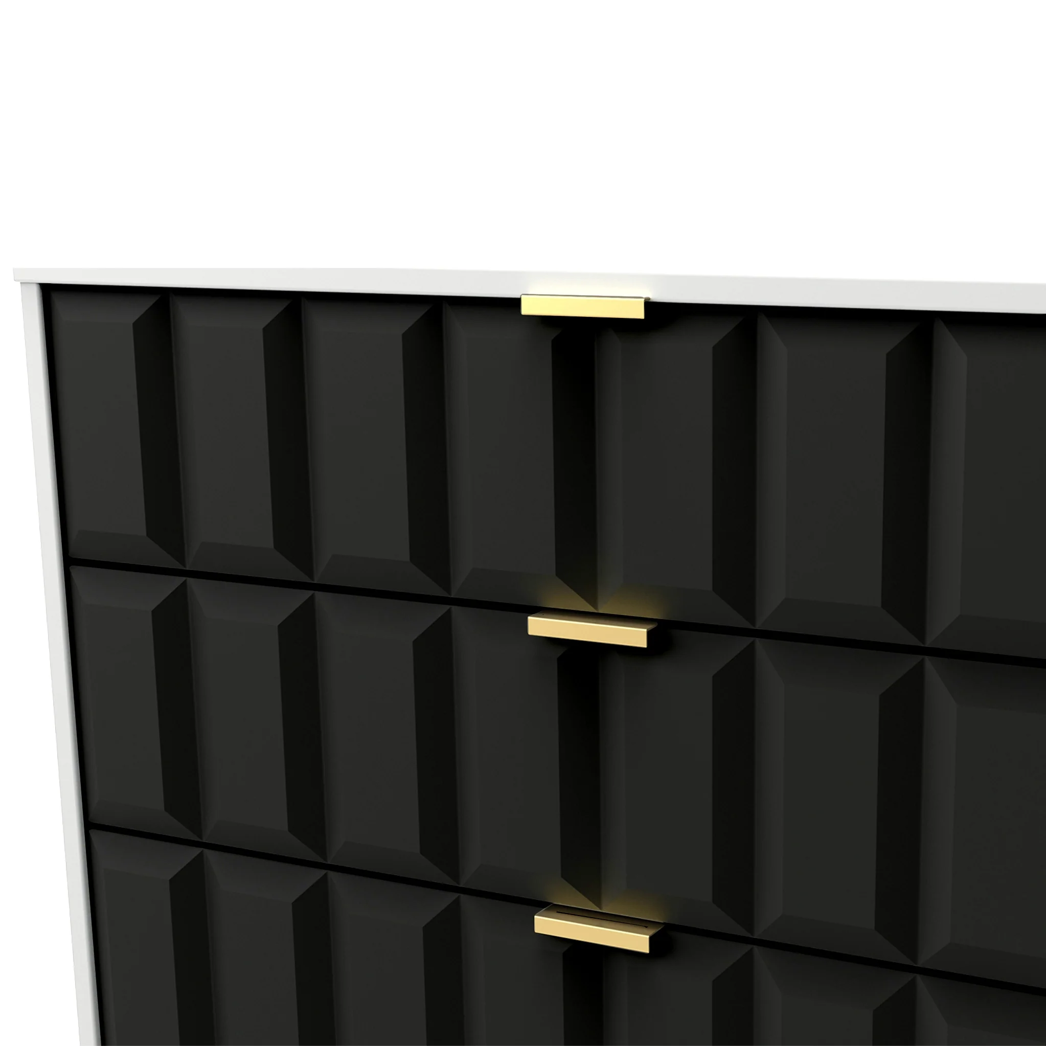Harlow 3 Drawer Chest with Gold Hairpin Legs - Image 5