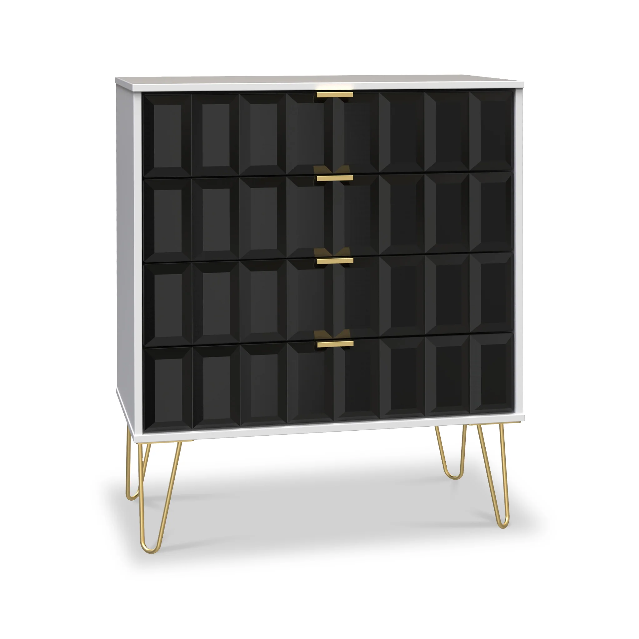 Harlow 4 Drawer Chest with Gold Hairpin Legs - Image 5