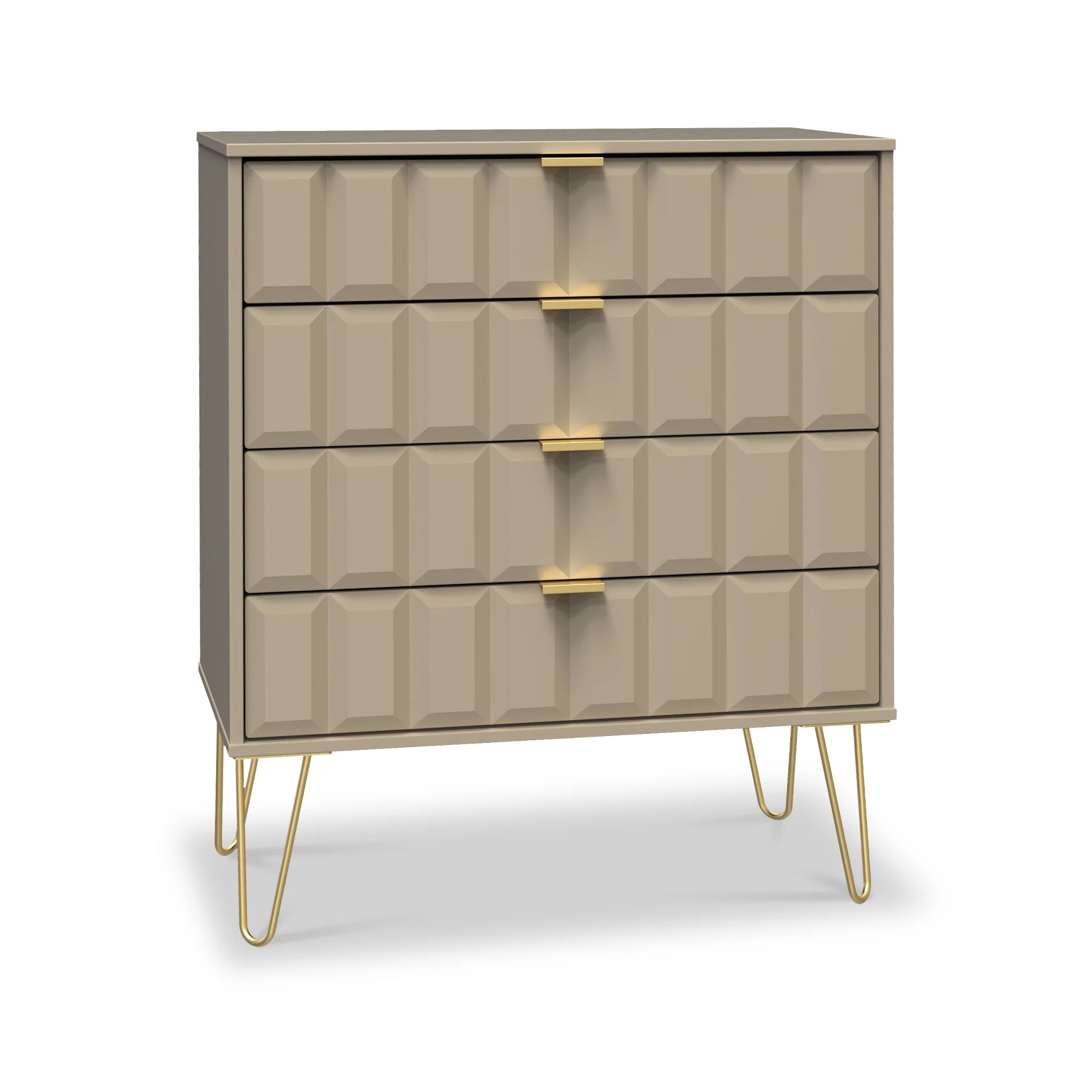Harlow 4 Drawer Chest with Gold Hairpin Legs - Image 9