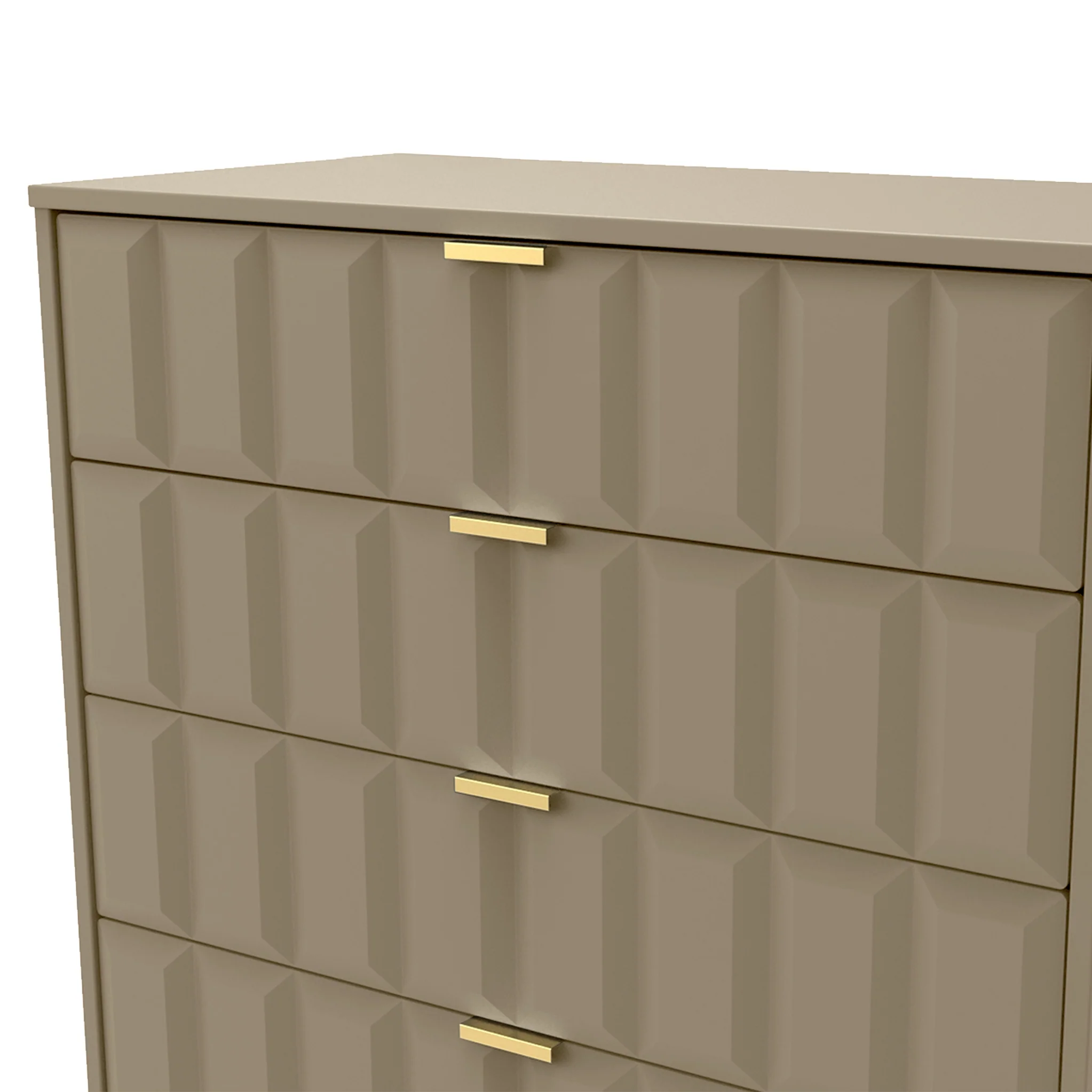 Harlow 5 Drawer Chest with Gold Hairpin Legs - Image 9