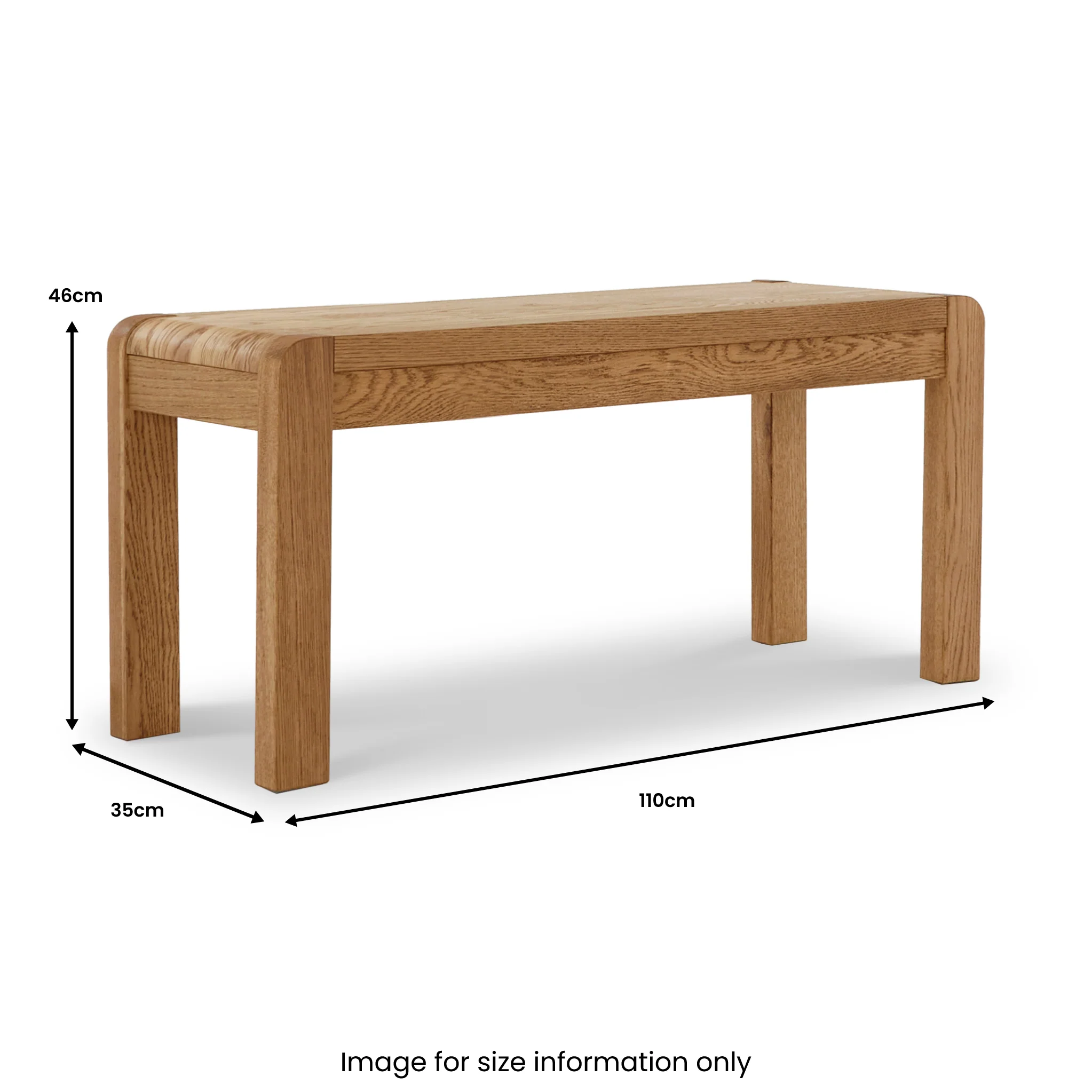 Harvey 110cm Dining Bench - Image 7
