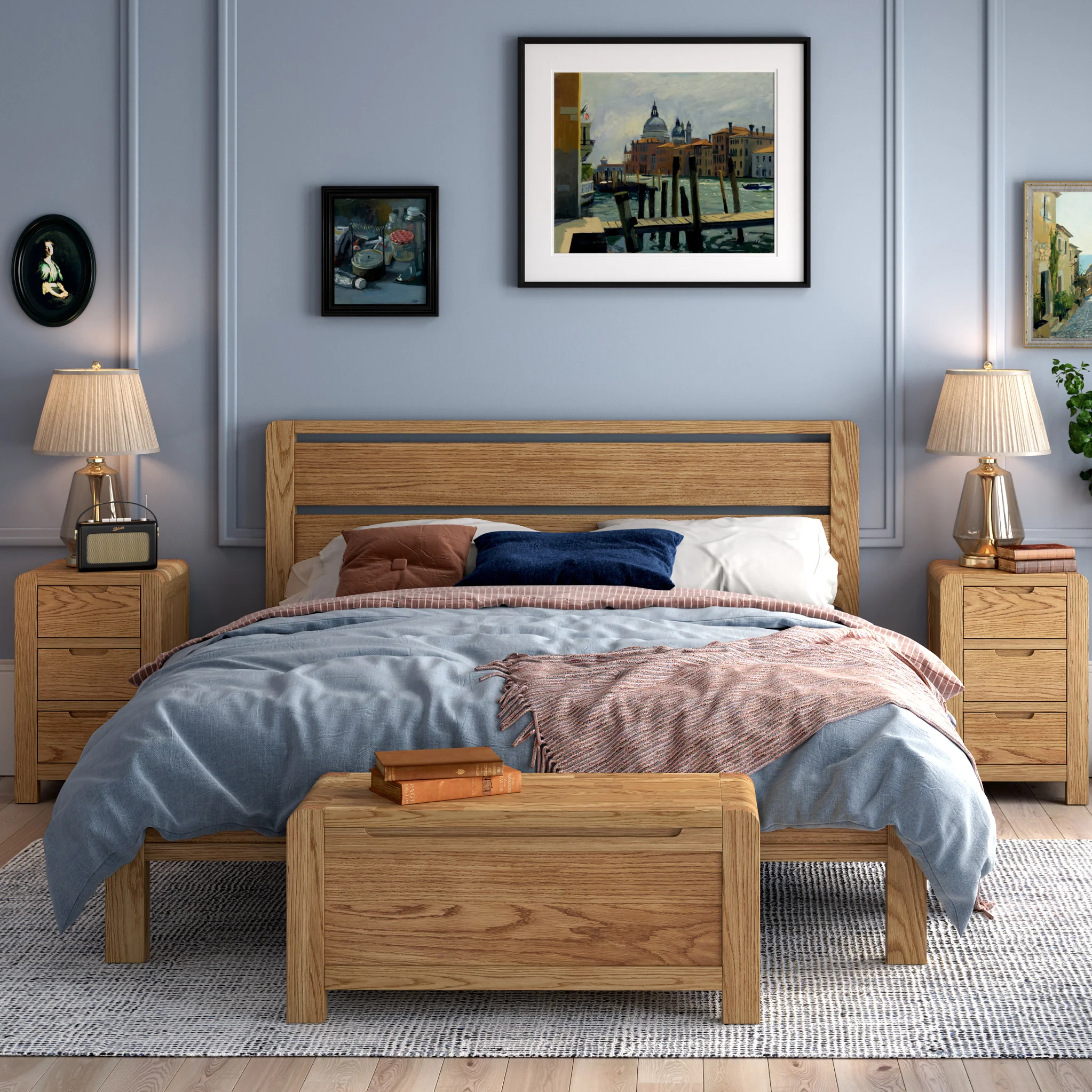 Harvey Oak Blanket Box - Image 2