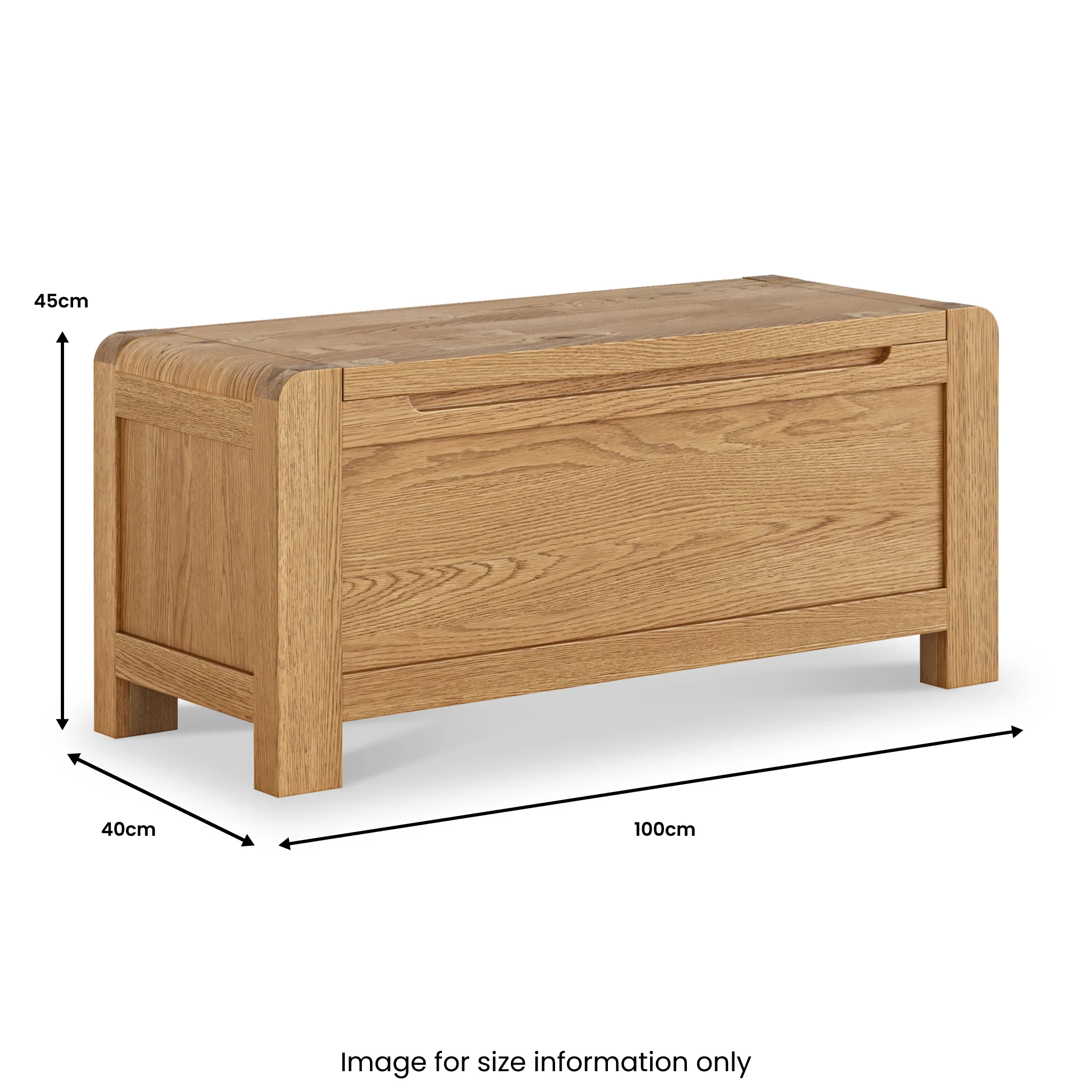 Harvey Oak Blanket Box - Image 8