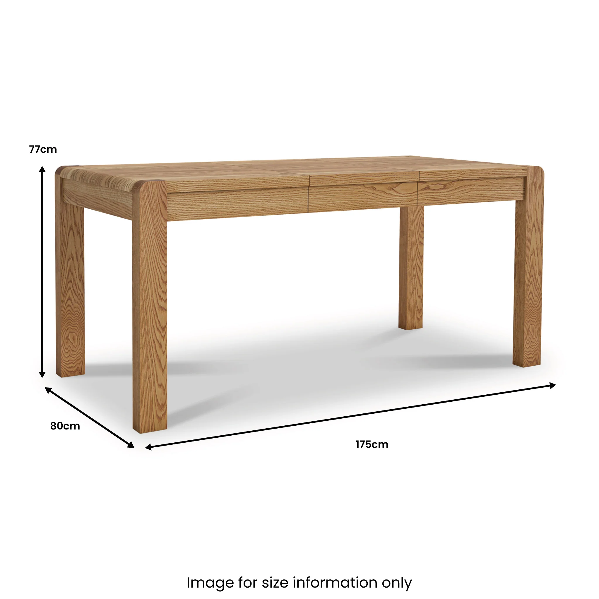 Harvey Oak Compact Extending Dining Table - Image 10