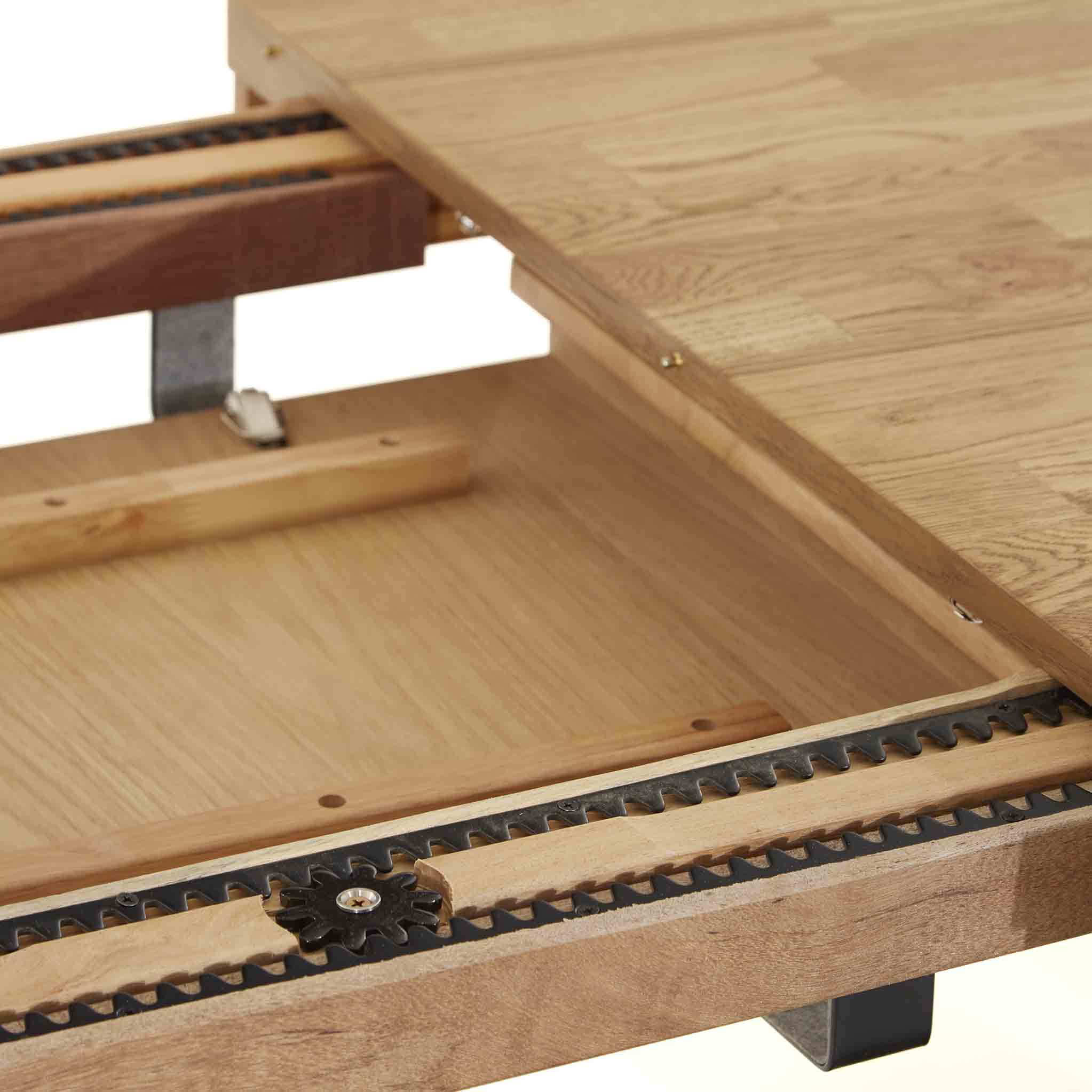 Harvey Oak Compact Extending Dining Table - Image 6