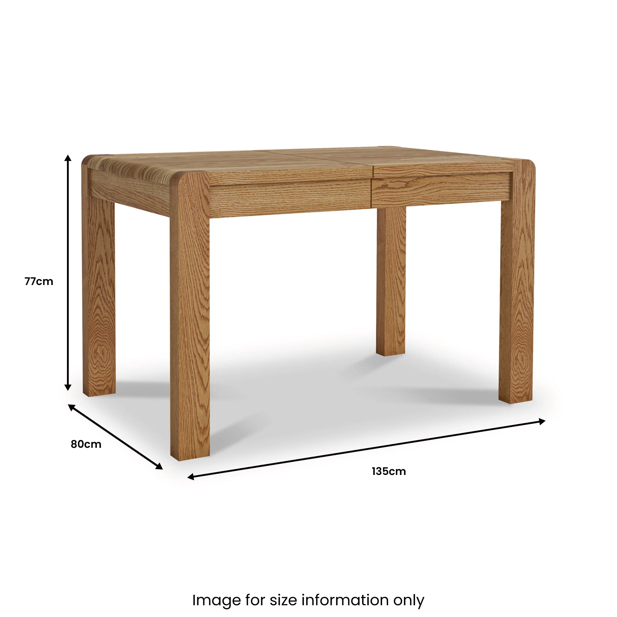 Harvey Oak Compact Extending Dining Table - Image 9