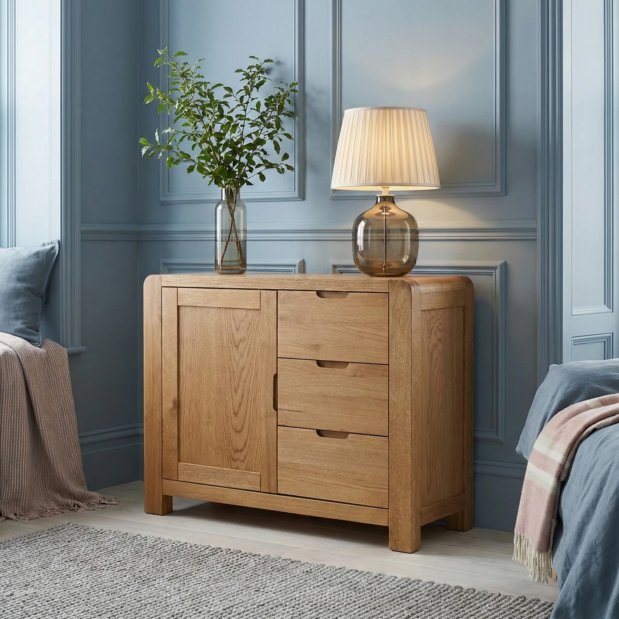 Harvey Oak Small Sideboard - Image 2