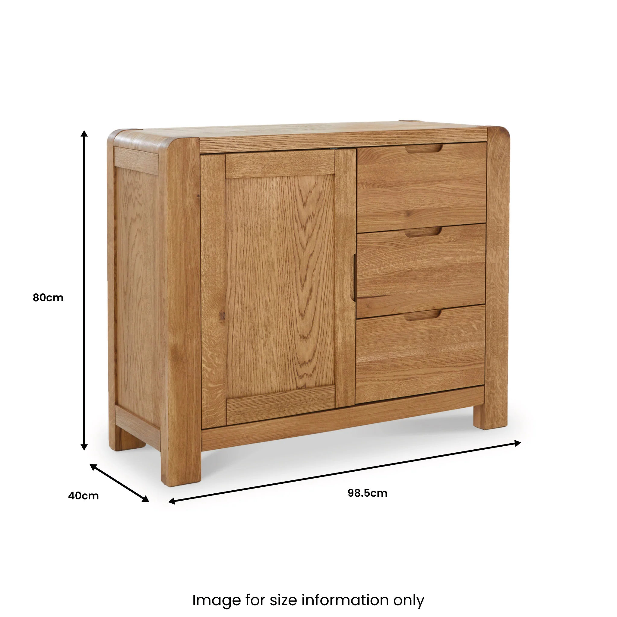 Harvey Oak Small Sideboard - Image 9