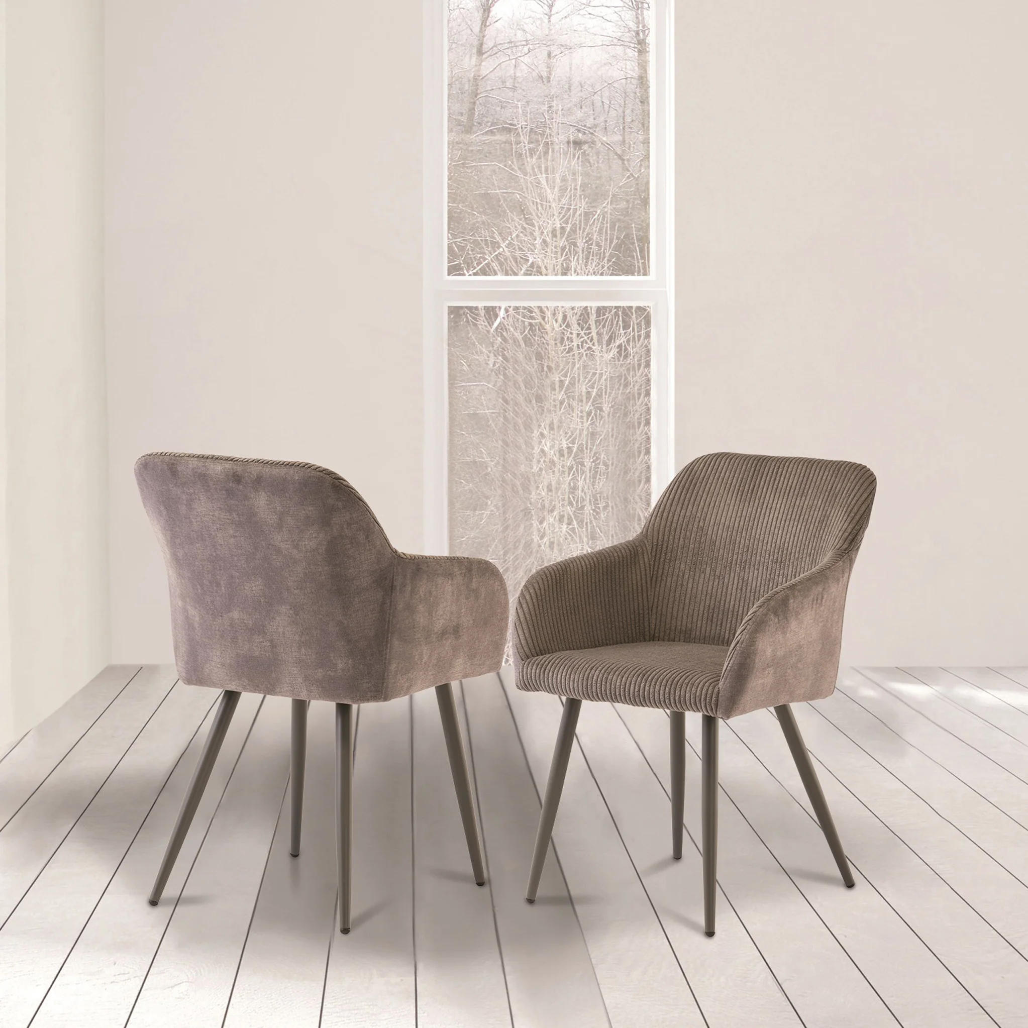 Helga Corduroy Dining Chair - Image 2