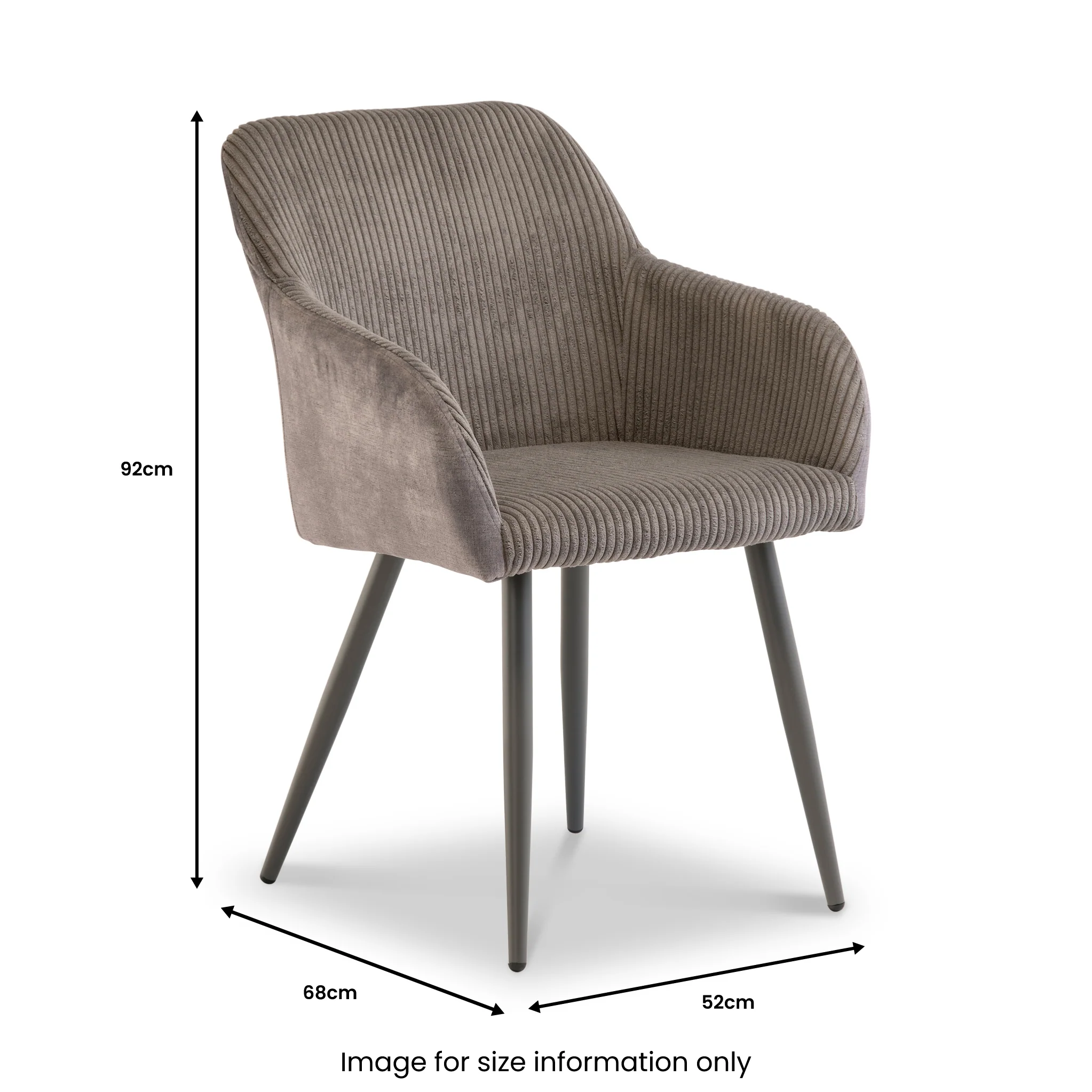 Helga Corduroy Dining Chair - Image 5