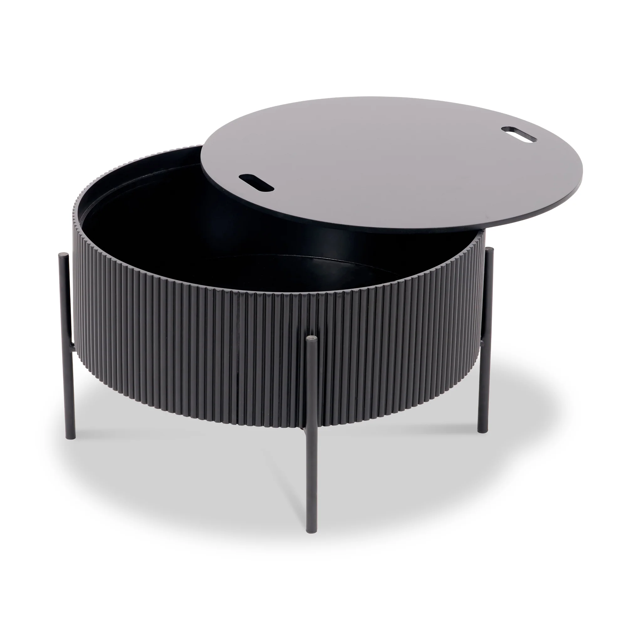 Henderson Fluted Edge Storage Coffee Table - Image 5