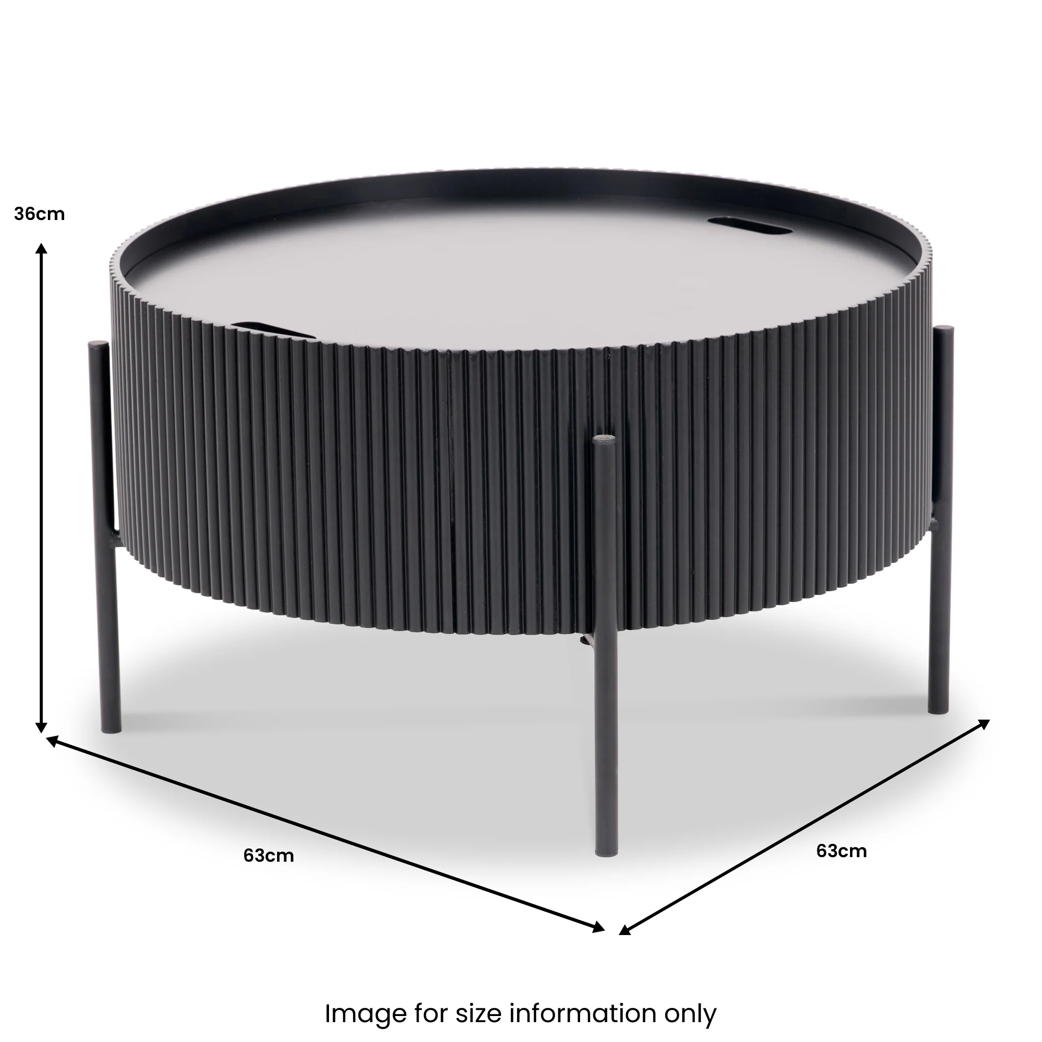 Henderson Fluted Edge Storage Coffee Table - Image 8
