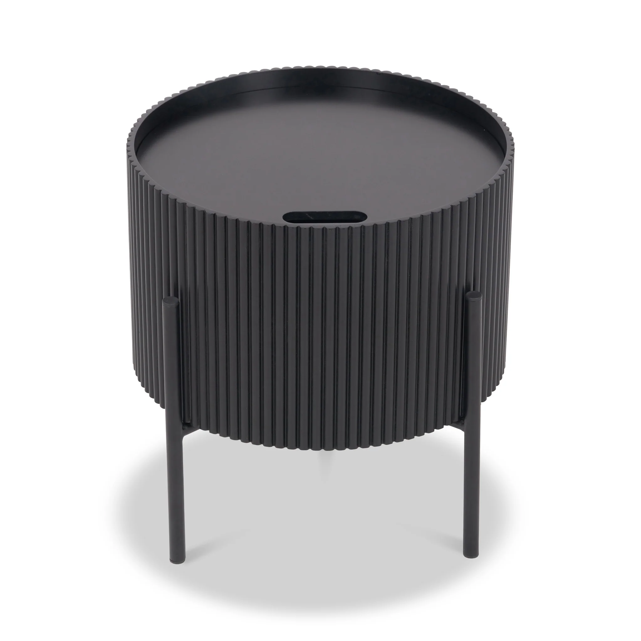 Henderson Fluted Edge Storage Side Table - Image 3