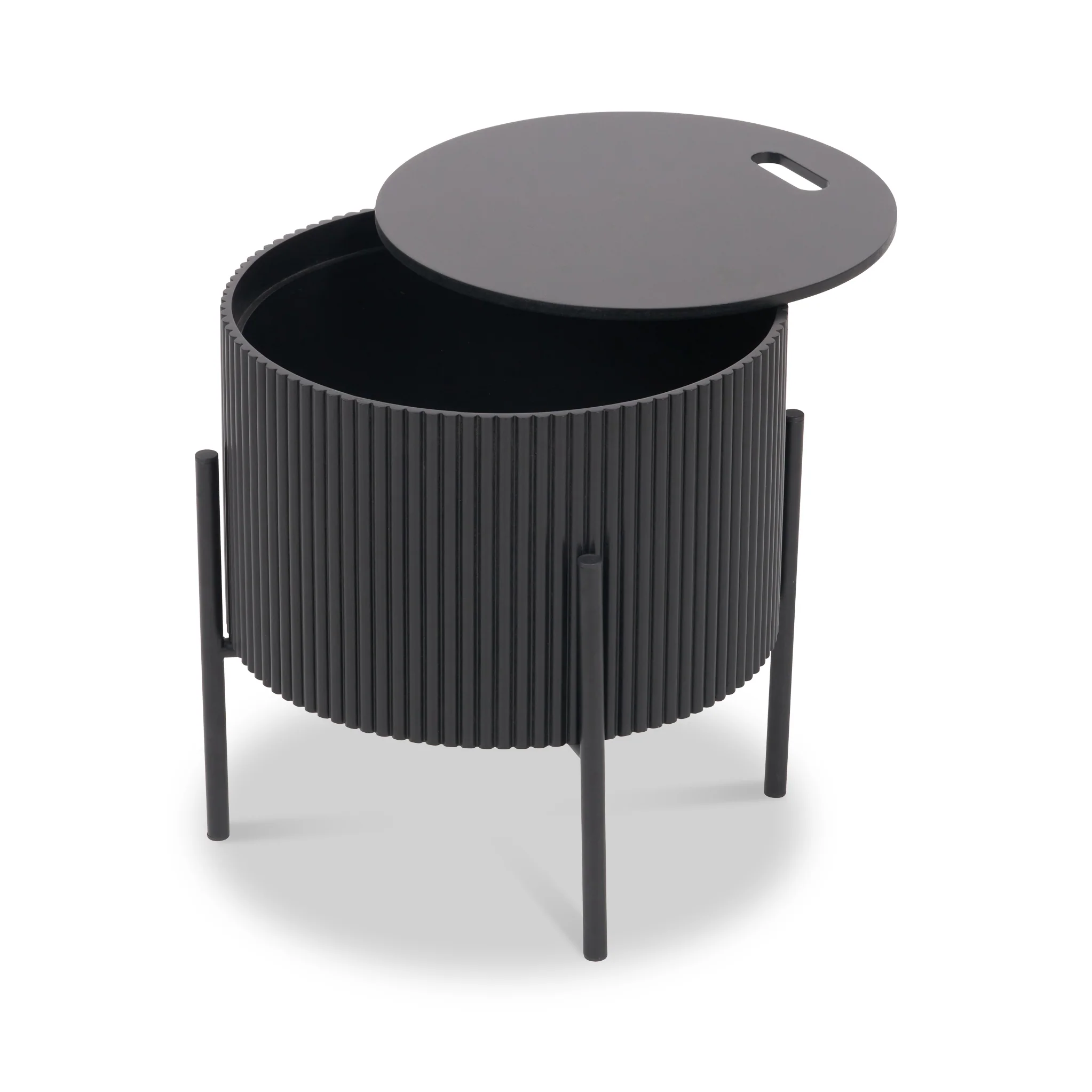 Henderson Fluted Edge Storage Side Table - Image 5