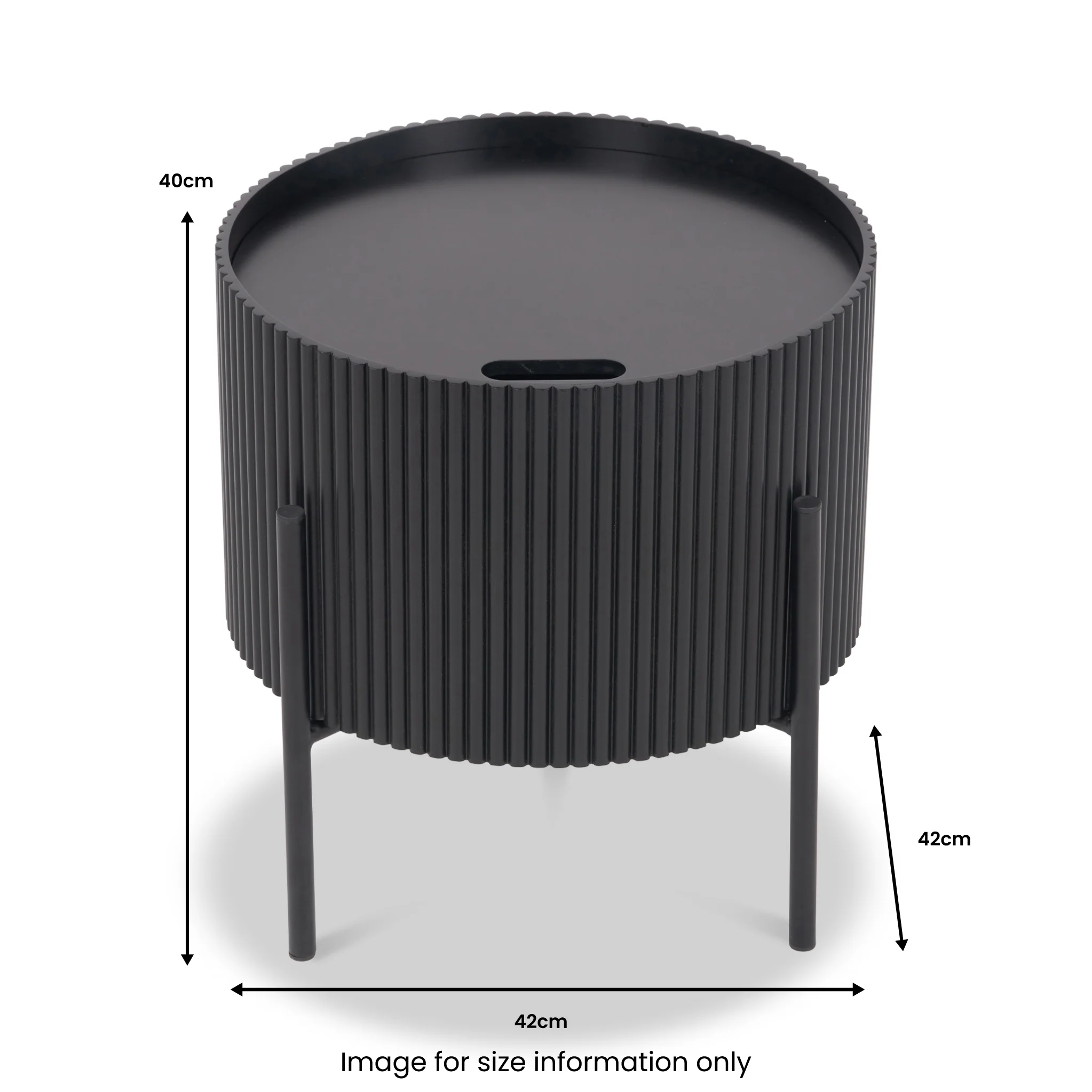 Henderson Fluted Edge Storage Side Table - Image 8