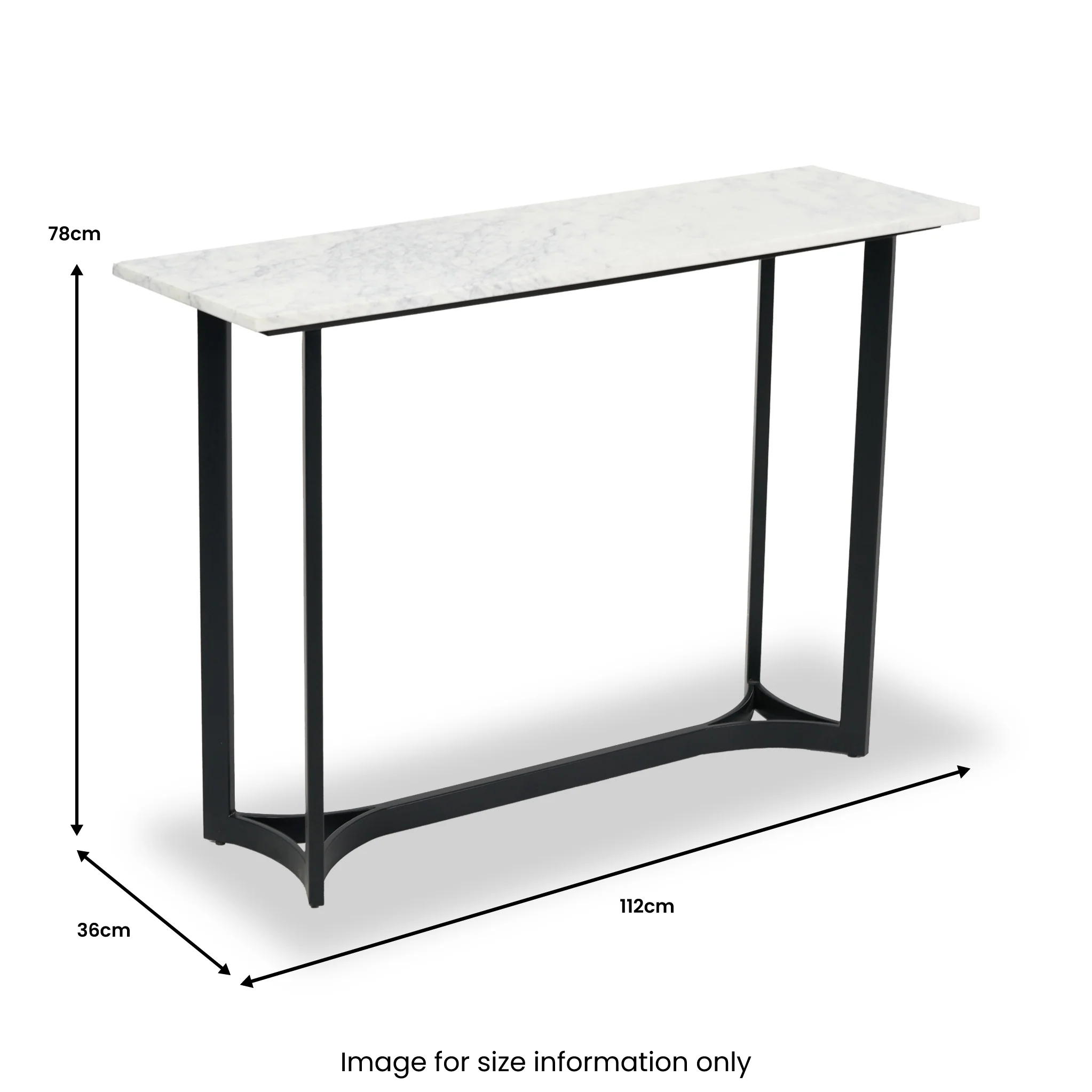 Hendrick Marble Top Console Table Table - Image 7