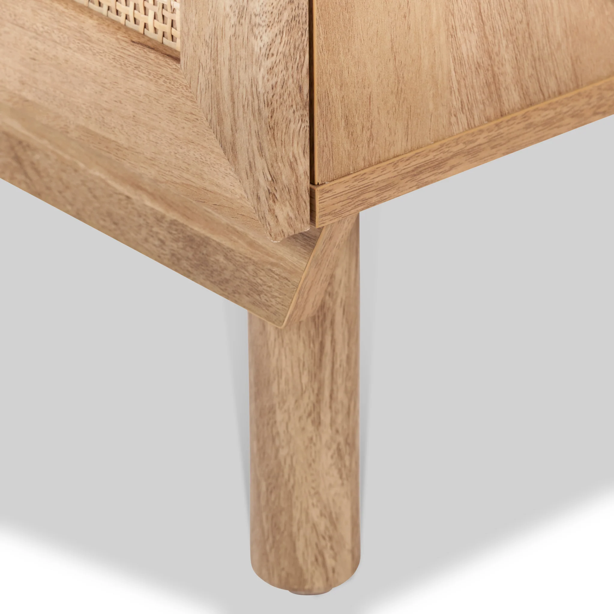 Henrik Natural Rattan 1 Door Bedside Table - Image 9