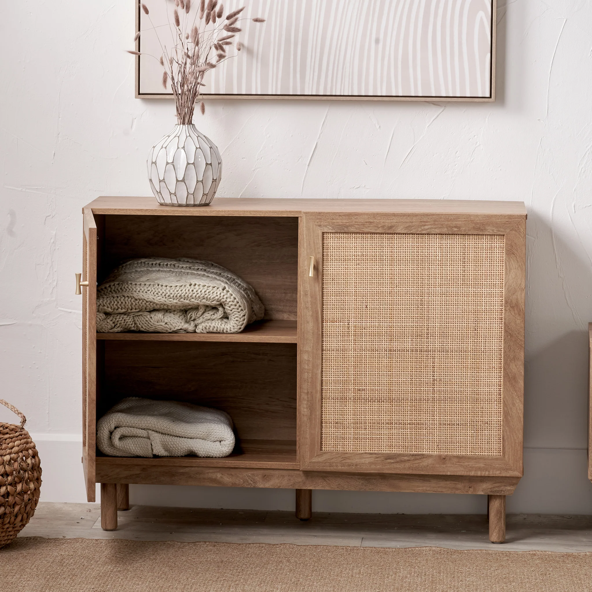 Henrik Natural Rattan 2 Door Cupboard - Image 2