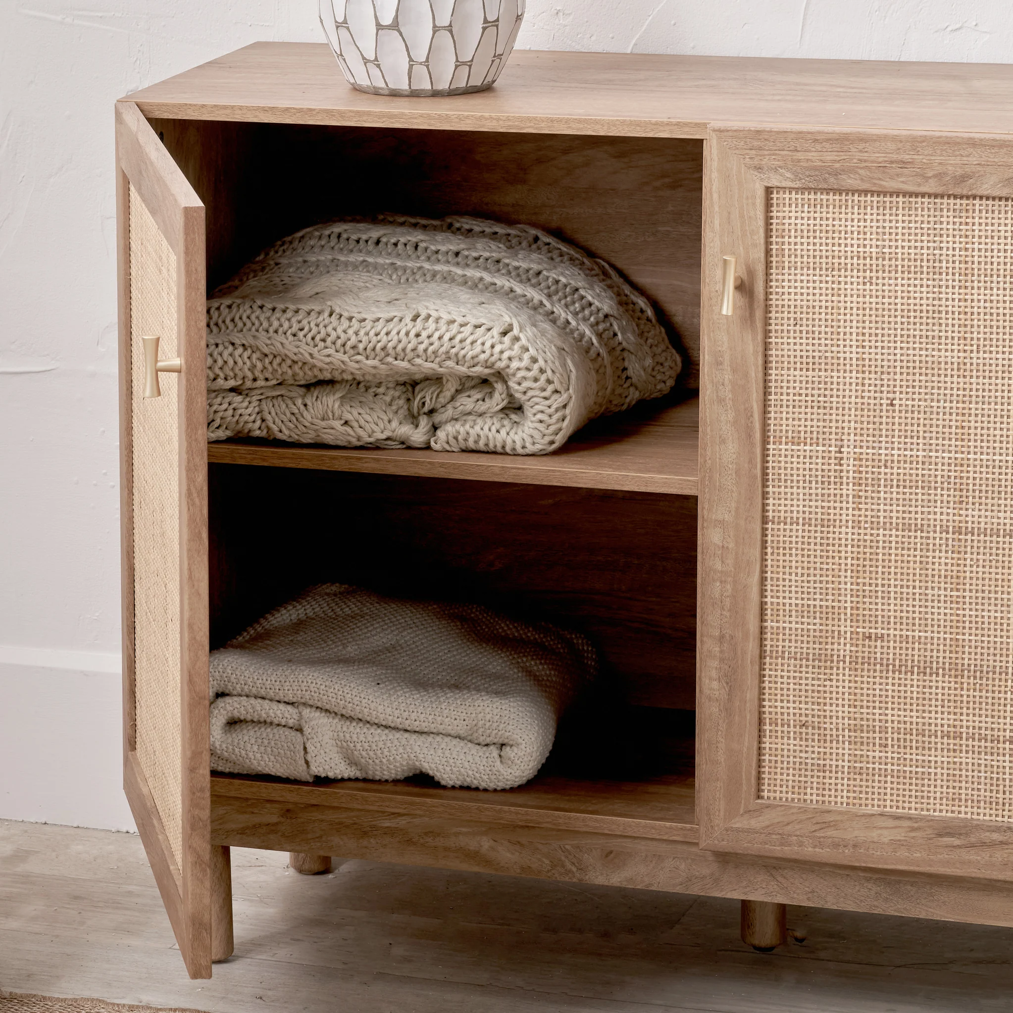Henrik Natural Rattan 2 Door Cupboard - Image 7