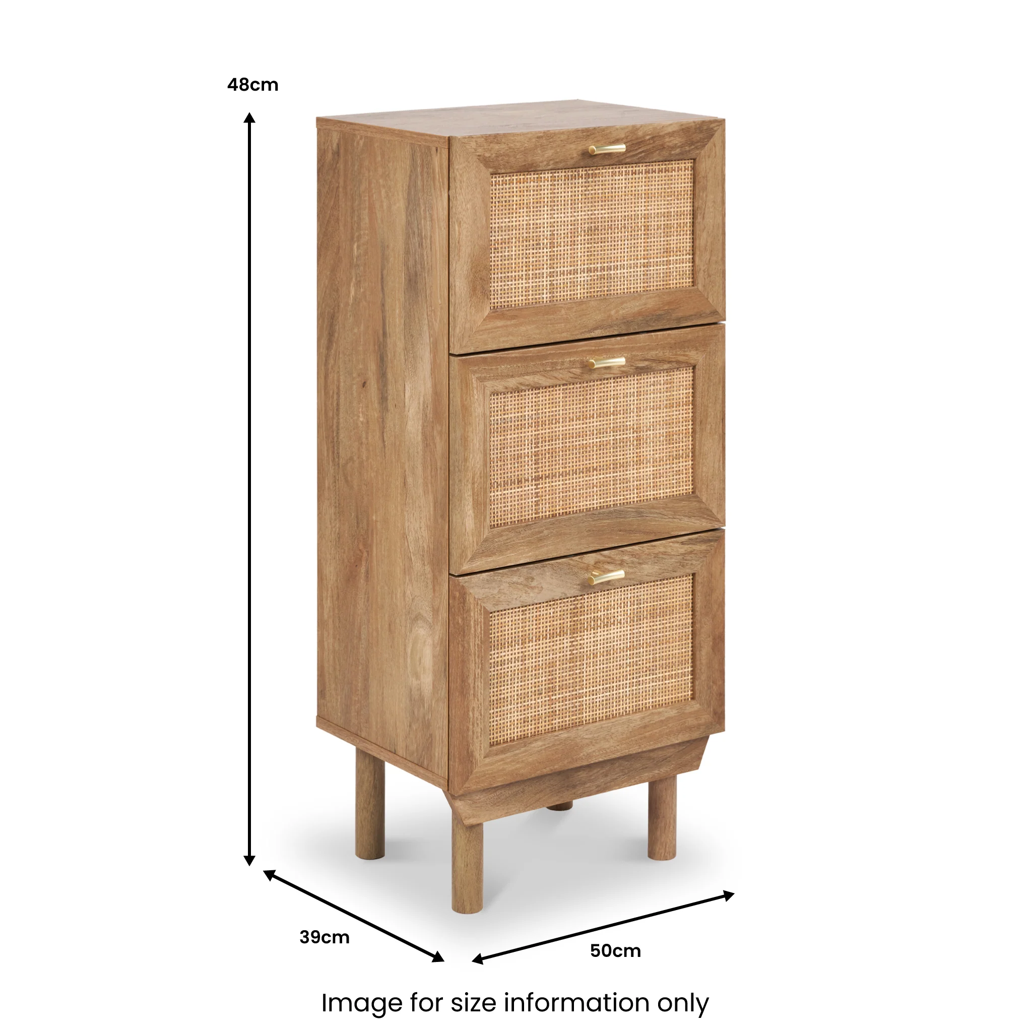 Henrik Natural Rattan 3 Drawer Chest - Image 10