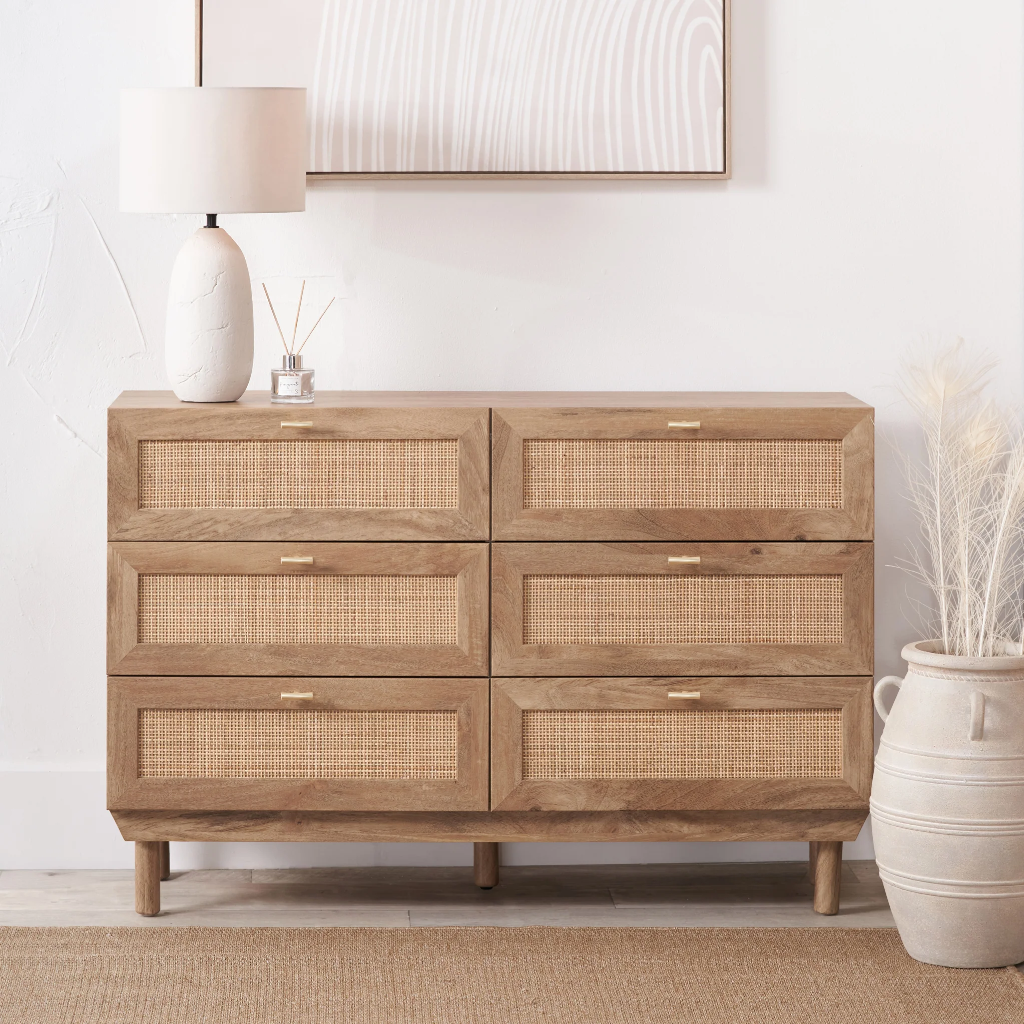 Henrik Natural Rattan 6 Drawer Chest - Image 2